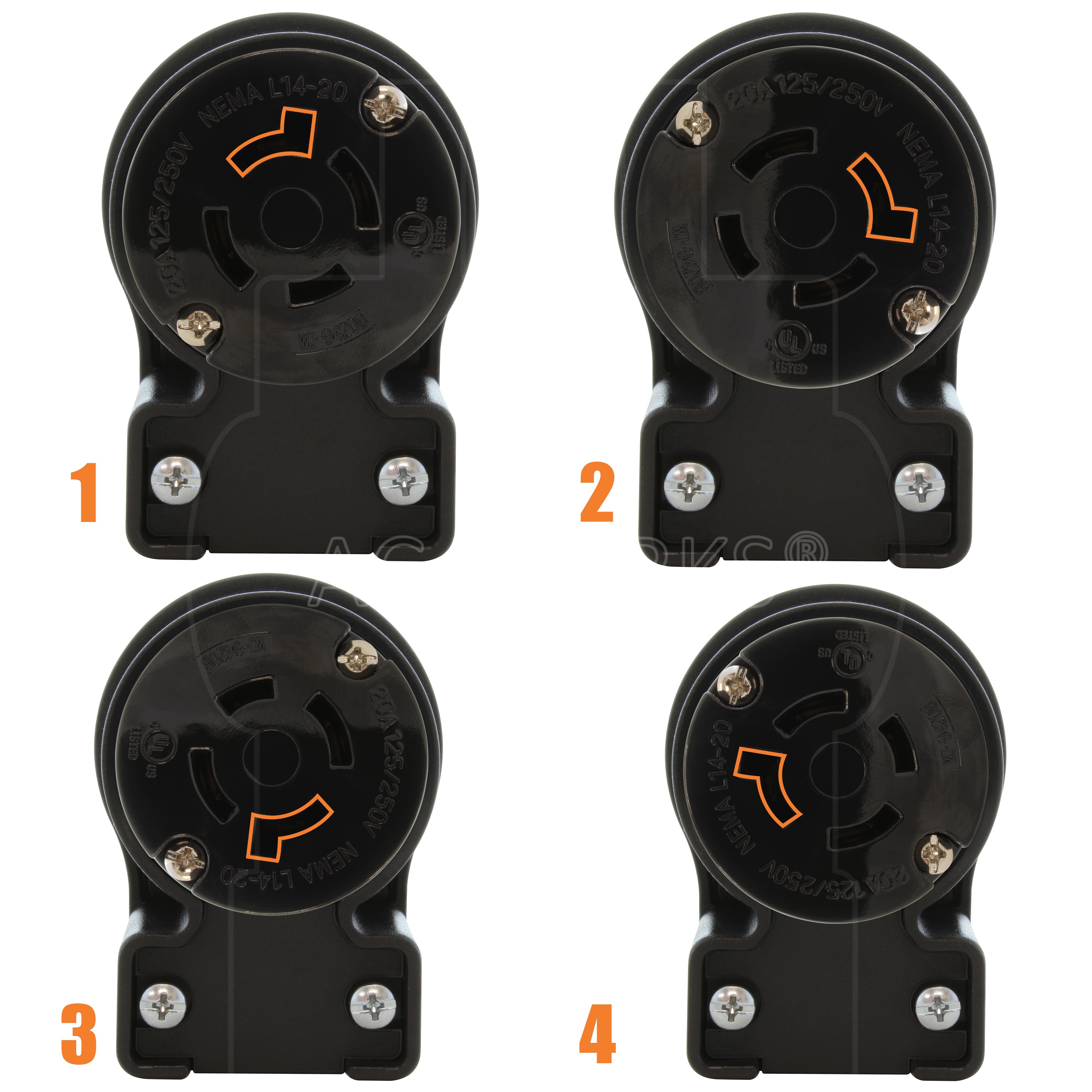4 angle positions for connector
