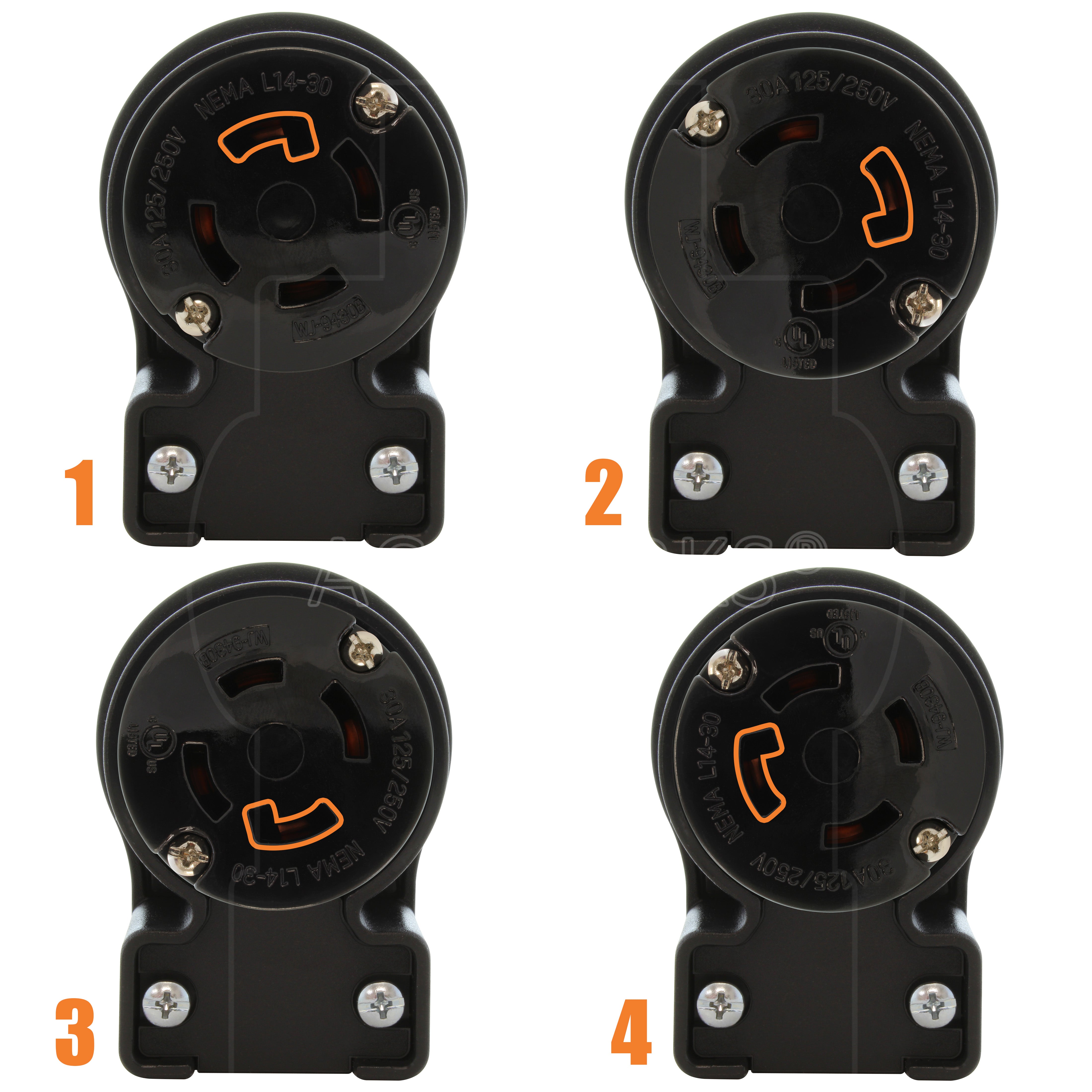 4 different angles for connector