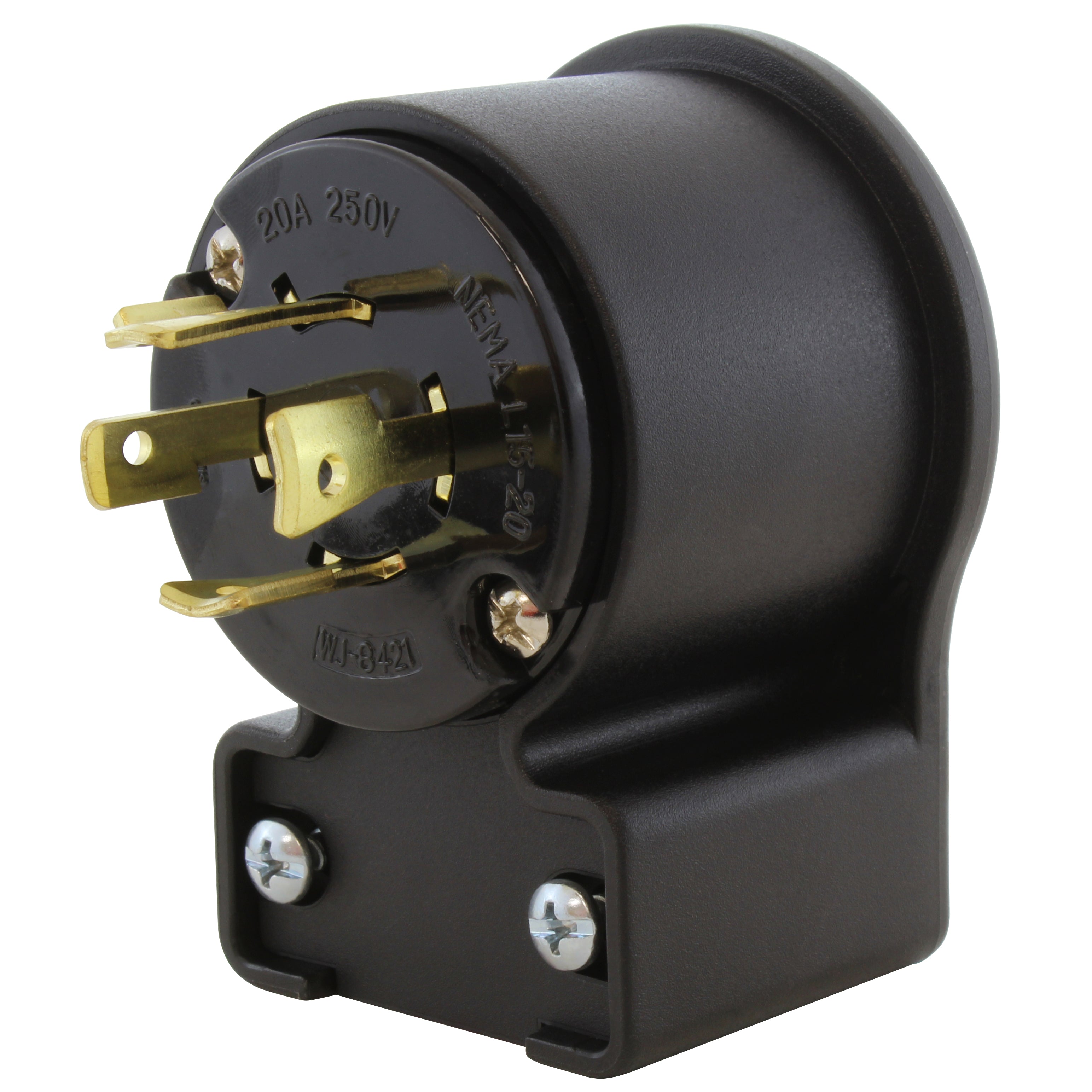 ASEL1520P NEMA L15 20P 20A 3 Phase 250V 4 Prong Elbow Locking C UL asel1520p-nema-l15-20p-20a-3-phase-250v-4-prong-elbow-locking-c-ul