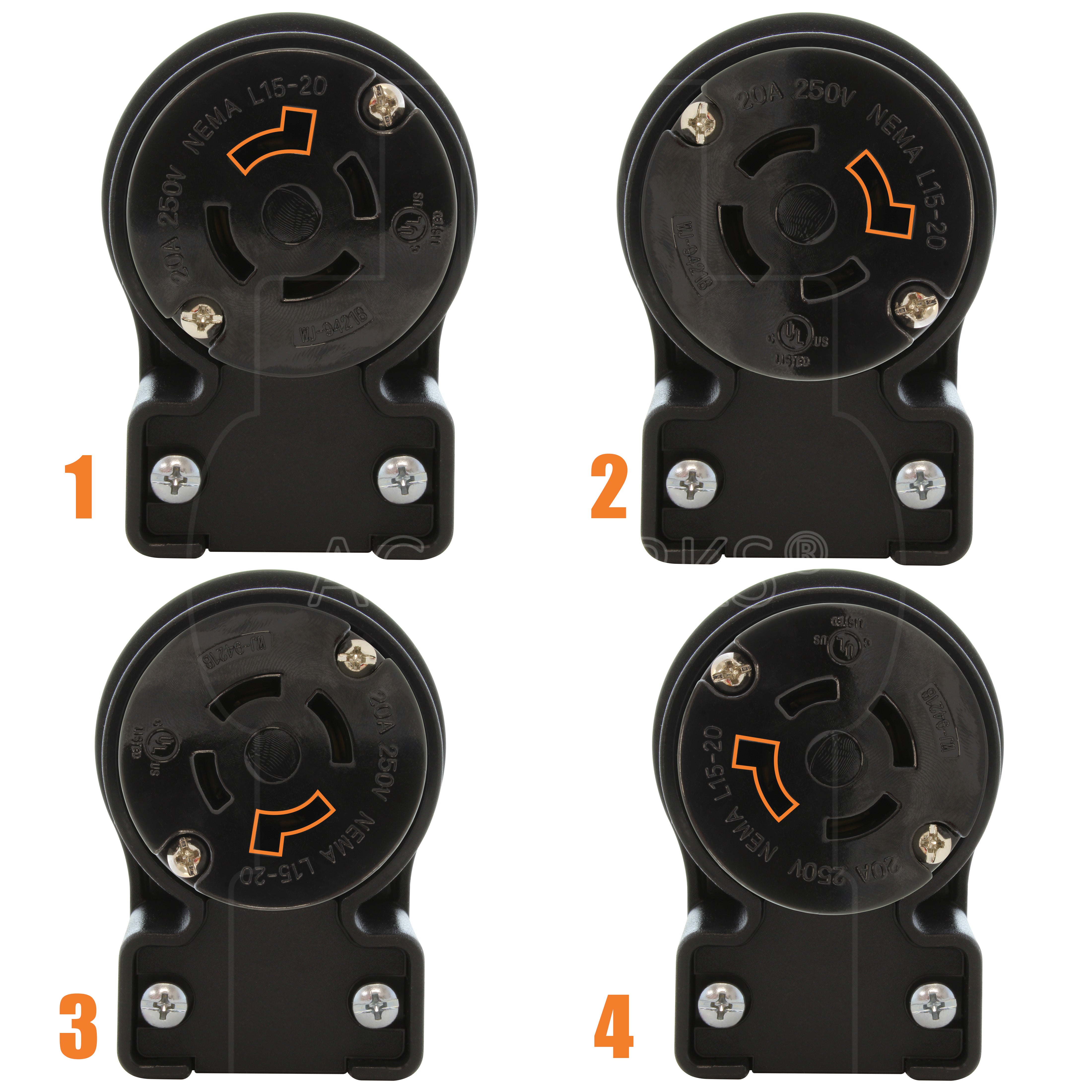 4 angle positions for connector