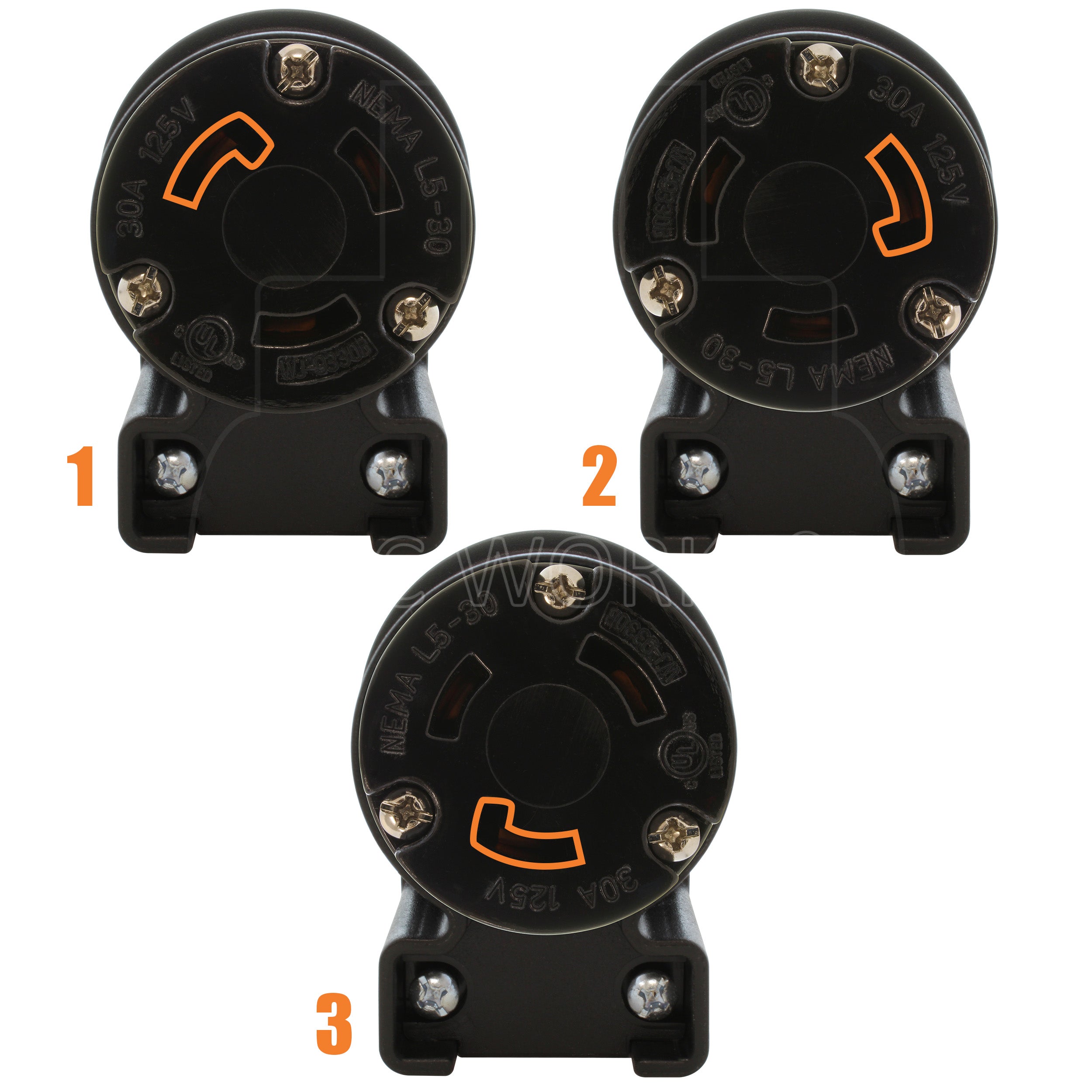 3 angle positions for connector