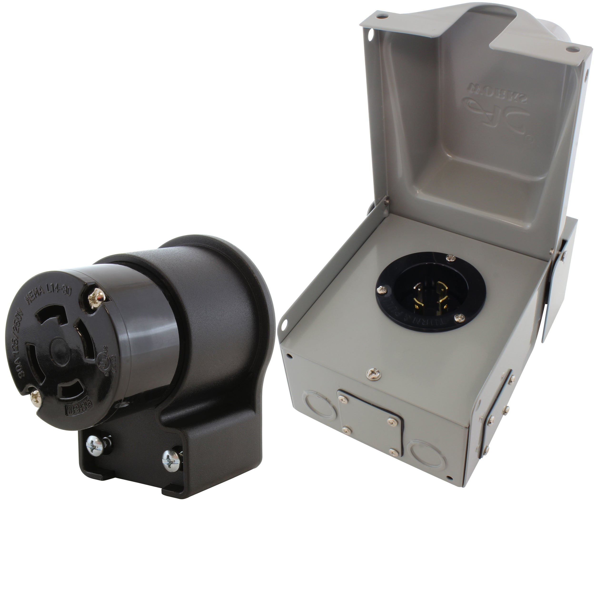 inlet box with matching elbow connector