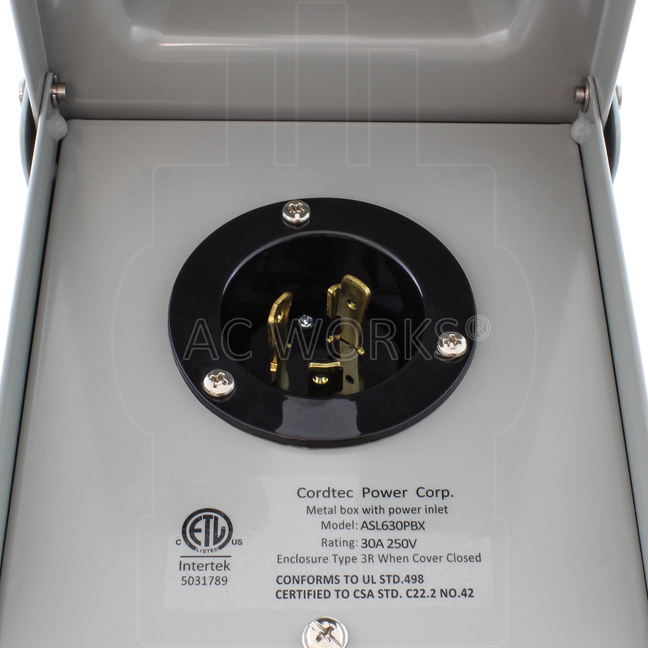 locking male inlet box