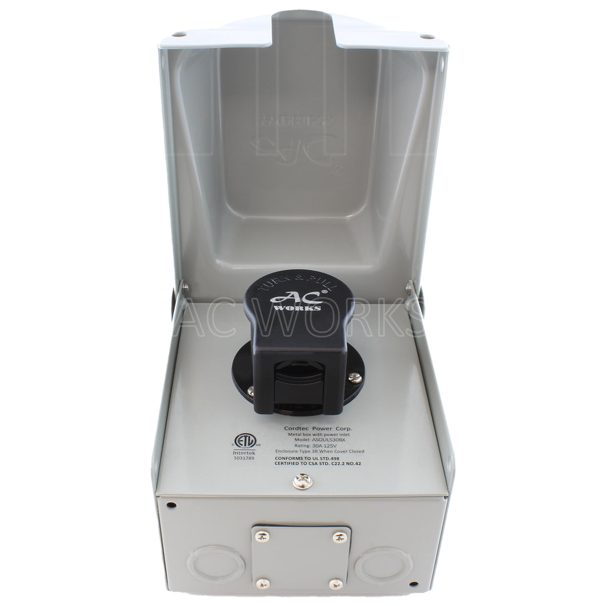 outlet box with elbow connector together application