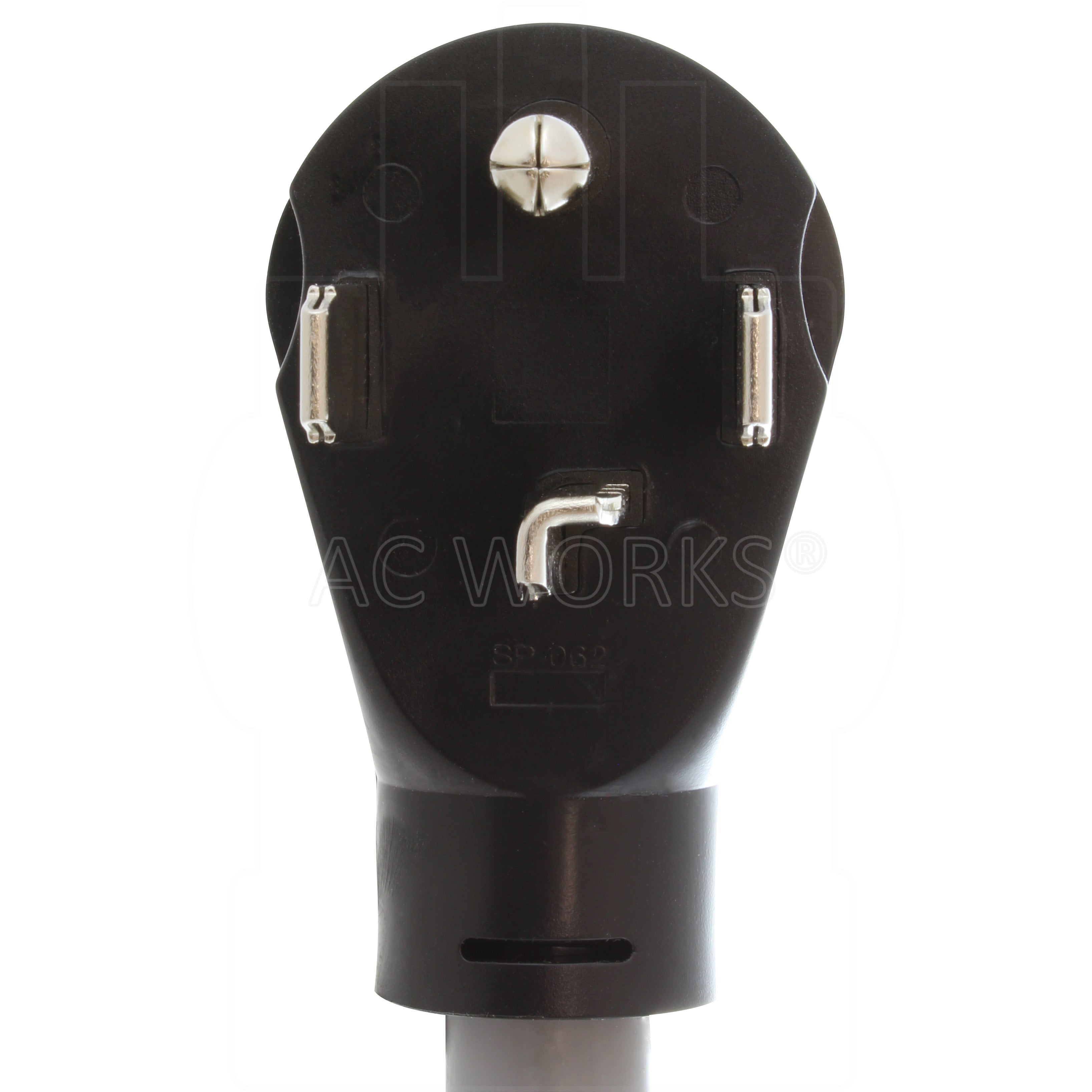 AC Works brand, AC Connectors, NEMA 14-30P, 1430 male plug, 4 prong dryer plug