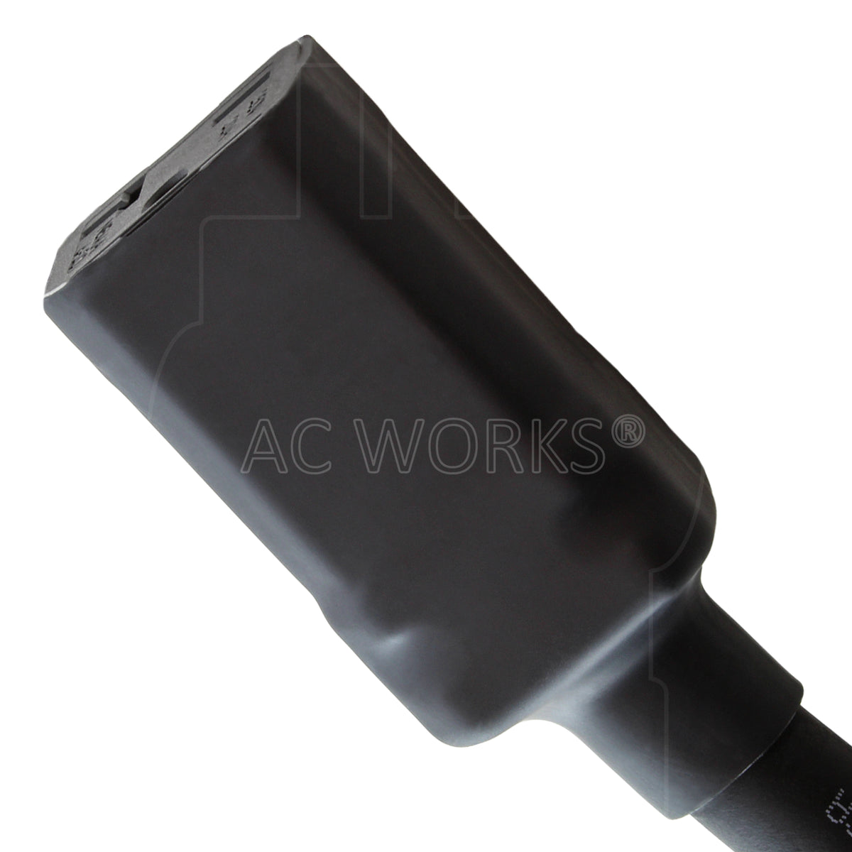 heat shrink tubing on a female connector end