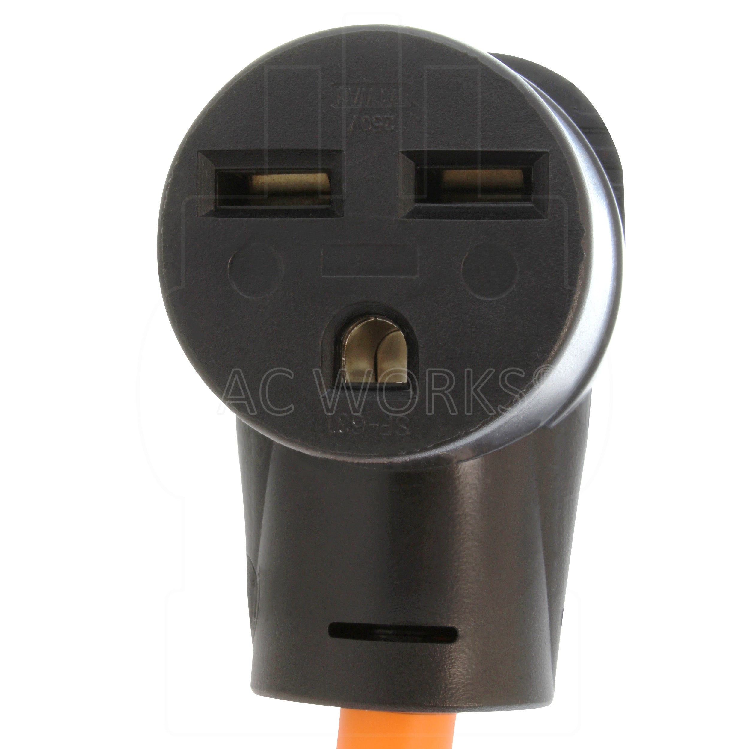 NEMA 6-30R 30A 250V 3-prong female connector