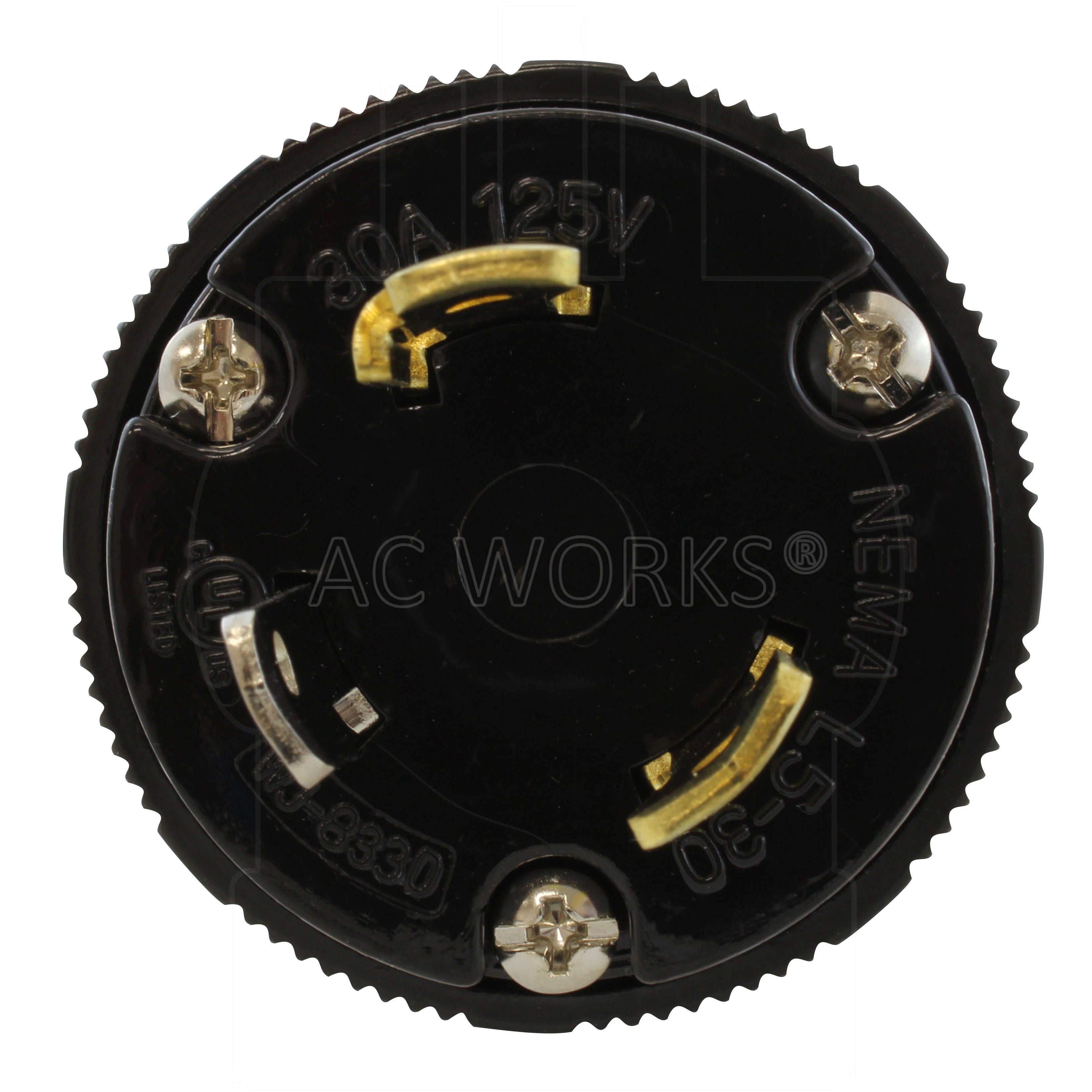 NEMA L5-30P, 3-prong Locking Male Plug
