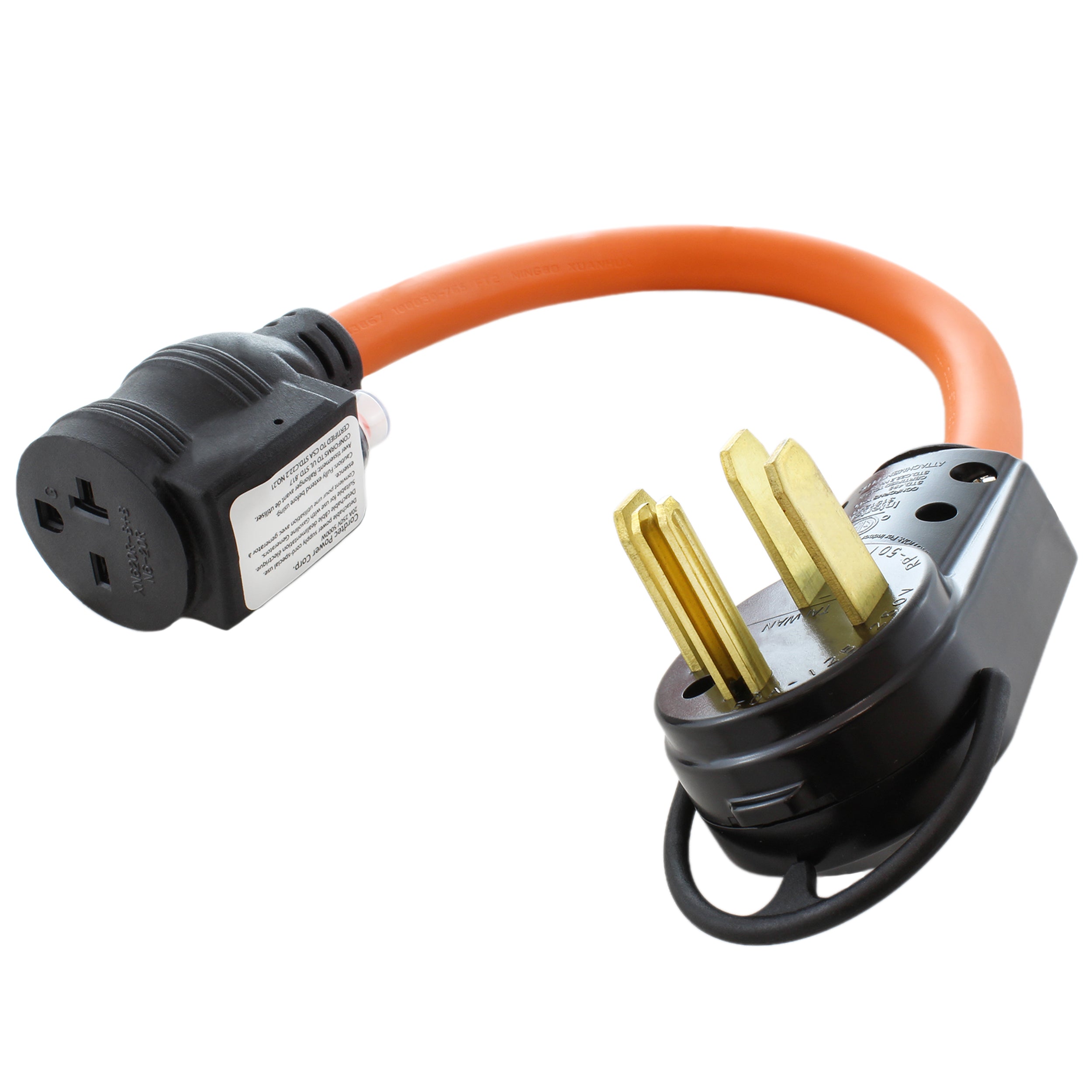 NEMA 14-50 to 6-15/20 Outlet With 20A Breaker – AC Connectors