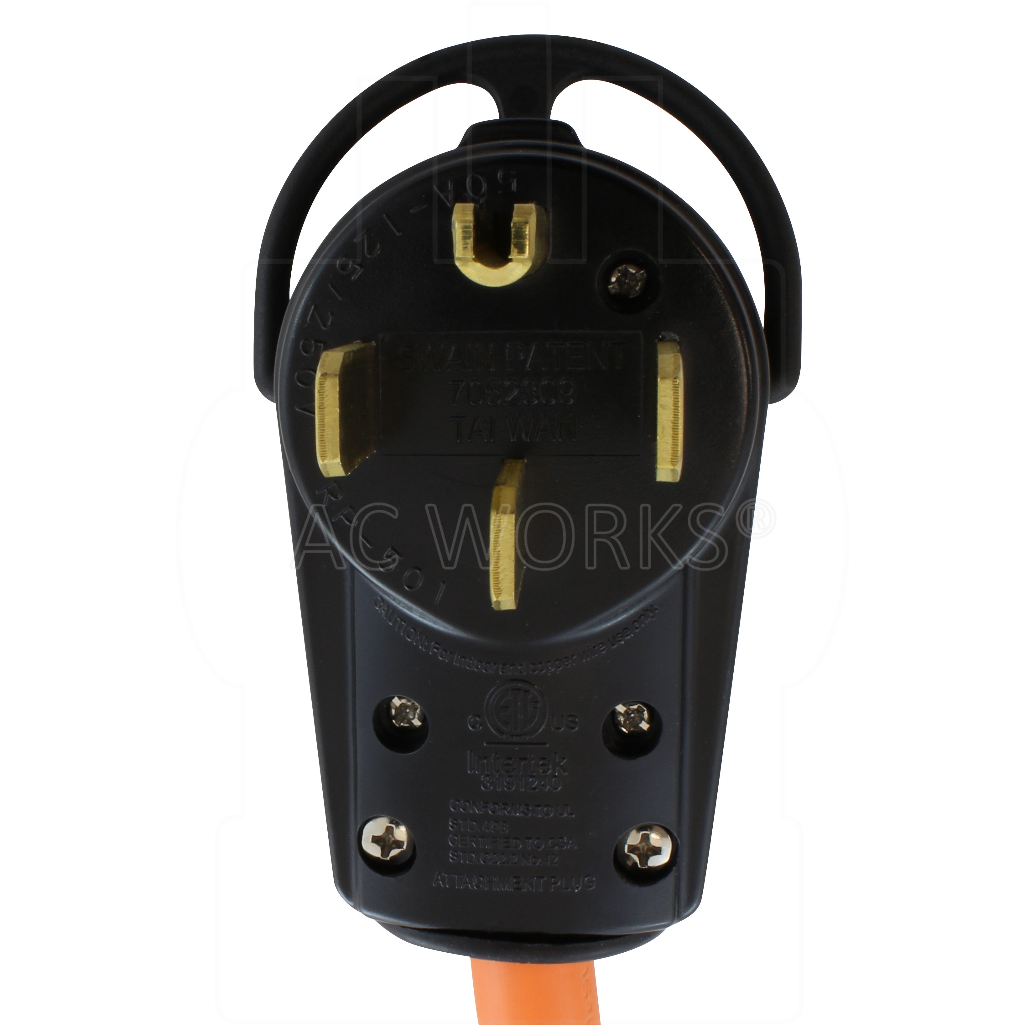 NEMA 14-50P, 4-prong, straight blade Male Plug