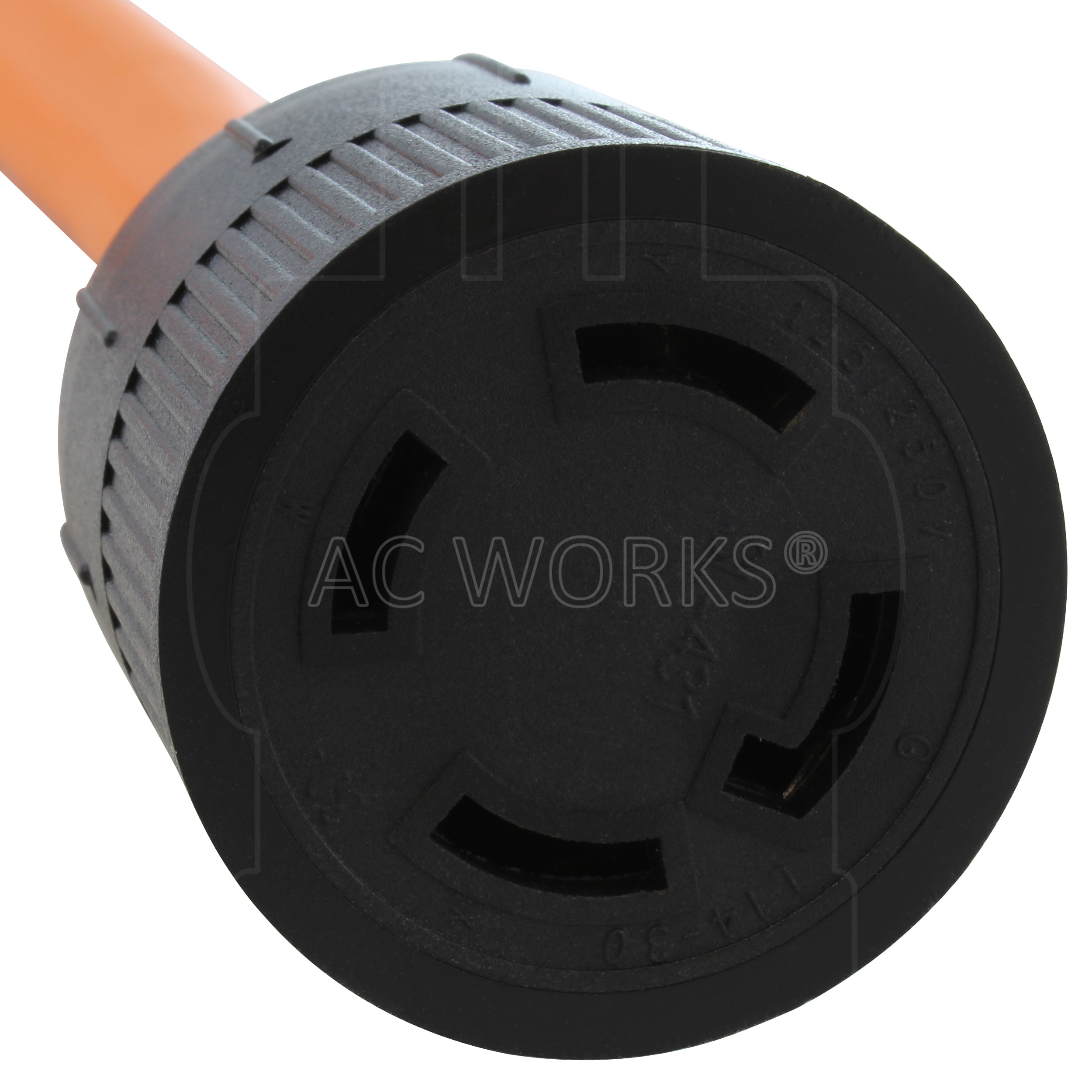 AC Works, NEMA L14-30R, L1430 connector, 4 prong locking connector