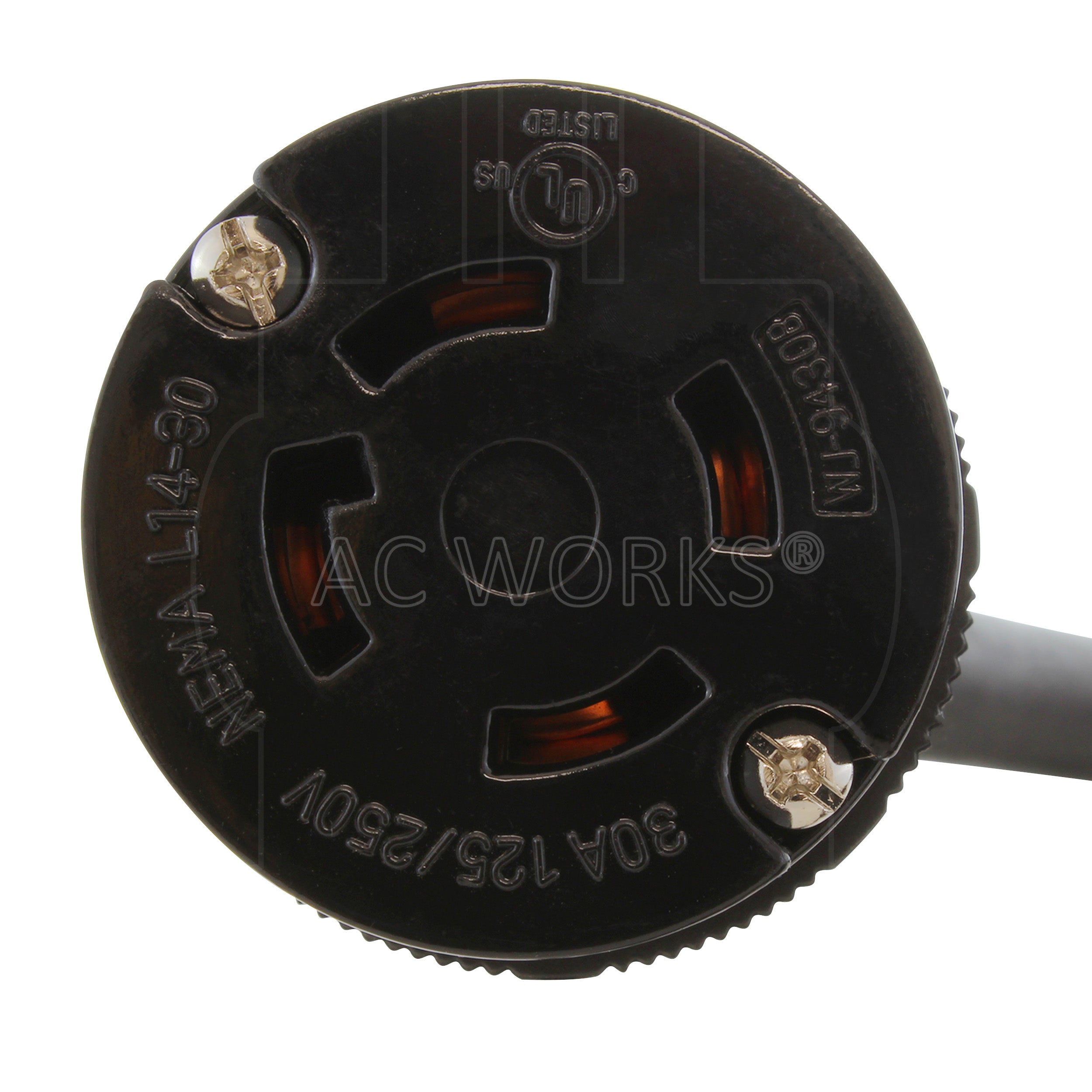 NEMA L14-30R, 3-prong female connector