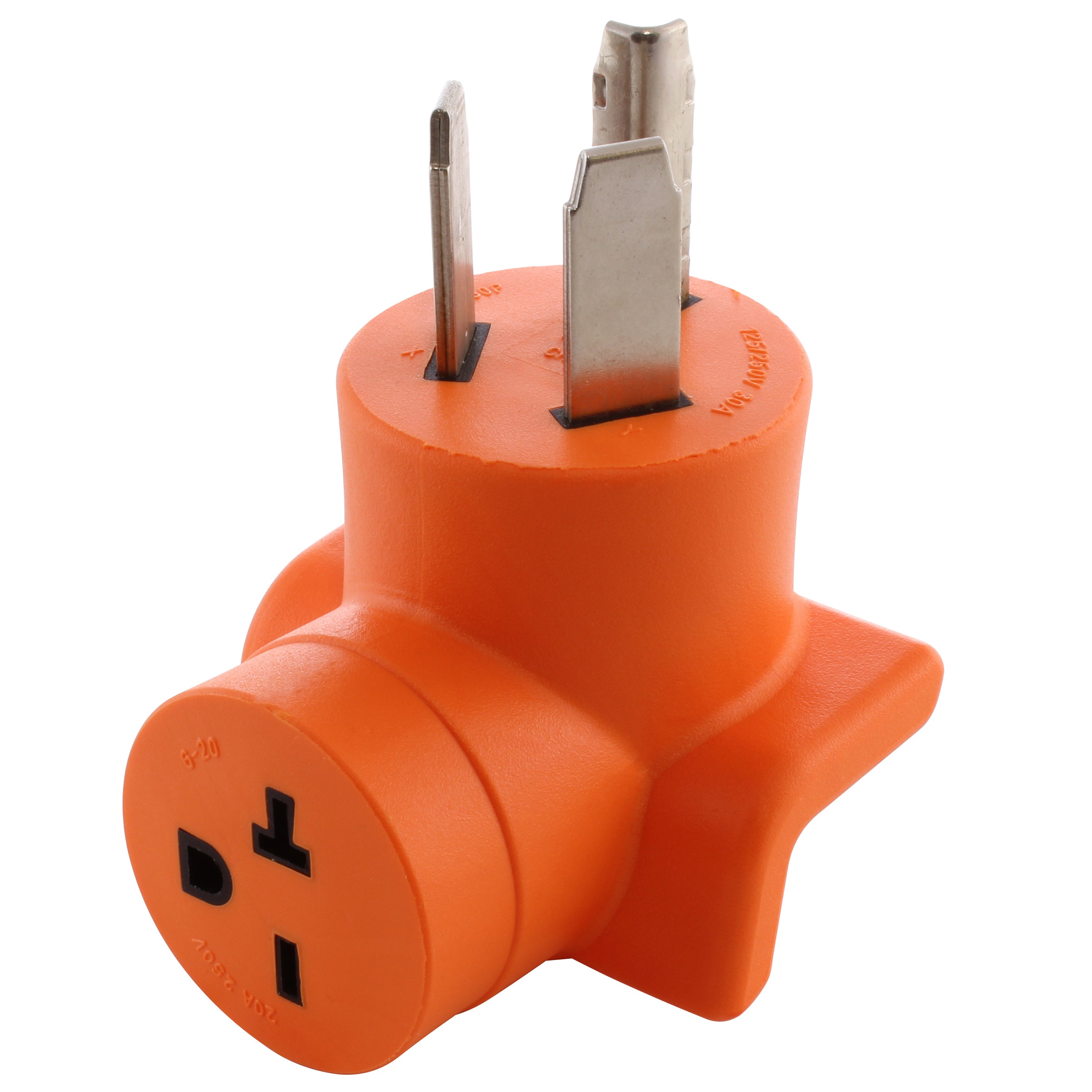 AC WORKS® 3-Prong Dryer Oulet to 6-20 20A 250V HVAC/ Power Tools