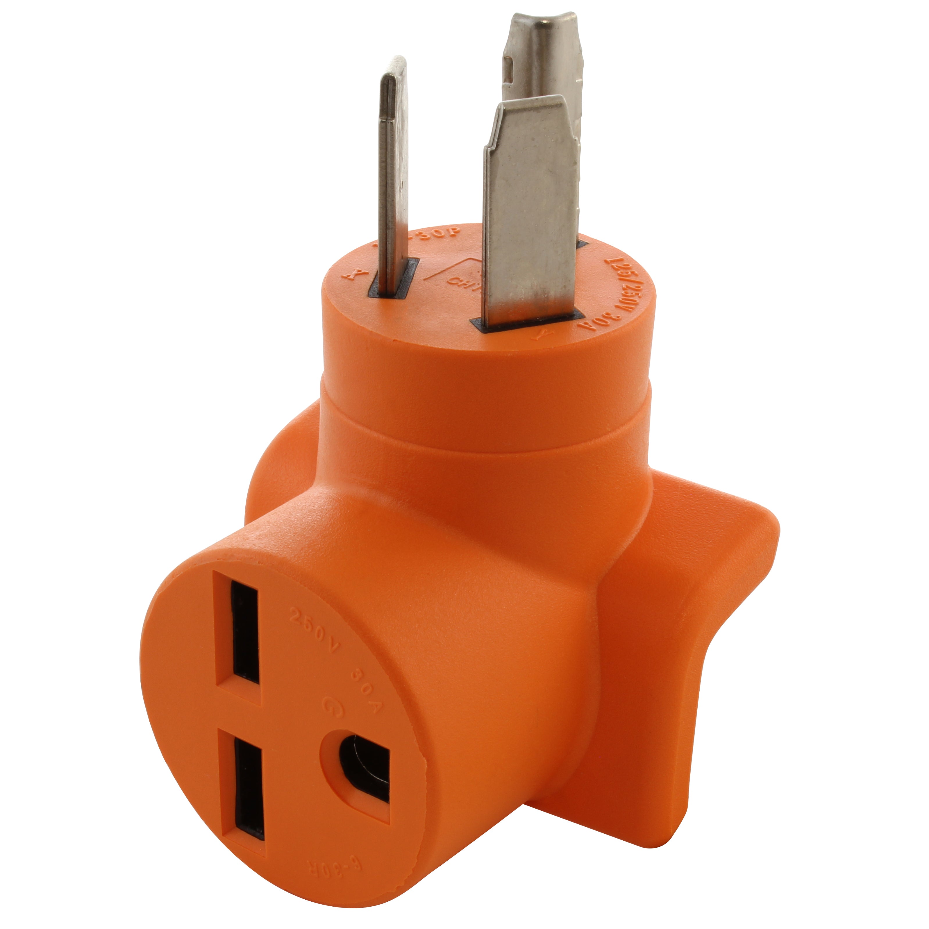 AC WORKS® Orange Adapter for an Old Dryer Outlet
