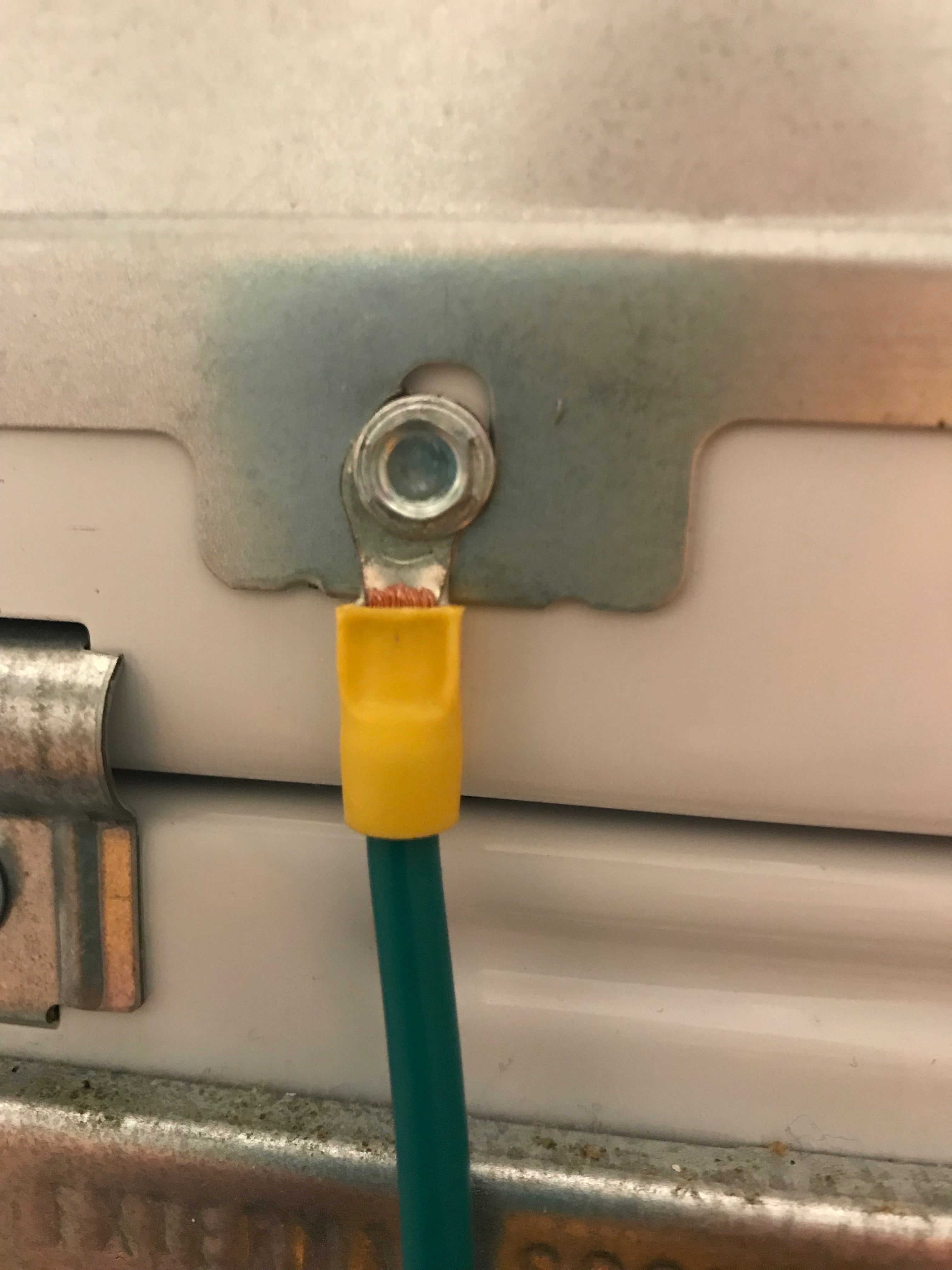 Ground Connected to Dryer