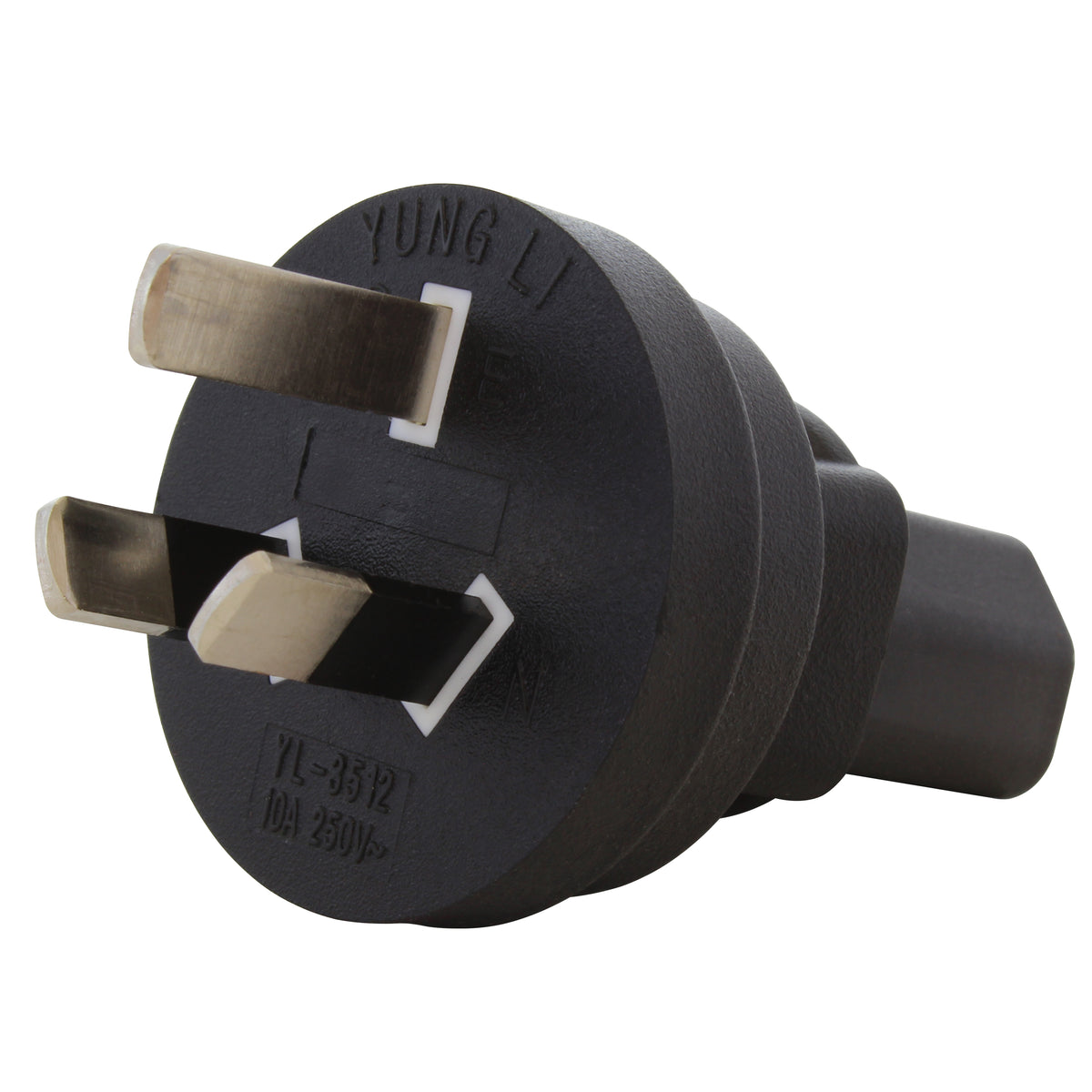 AC WORKS® [ADAUC13] Type I Australian AS/NZS 3112 Plug to IEC C13 Conn AC Connectors