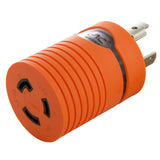 AC WORKS® [ADL530L520] Locking Adapter L5-30P 30A 125V Locking Plug - L5-20R 20Amp 3-Prong Connector