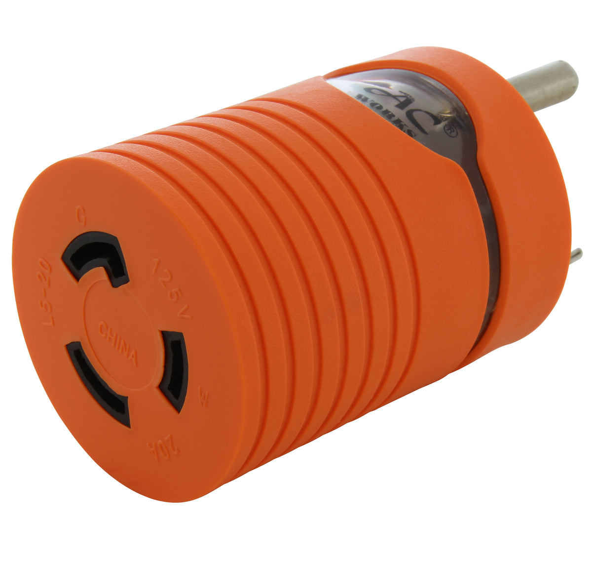 AC WORKS® Generator Adapter RV 30A TT30P L520R 20A Locking Adapter