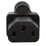 AC WORKS® [ADUSC13] Type B NEMA 5-15P Household Plug to IEC C13 Connector