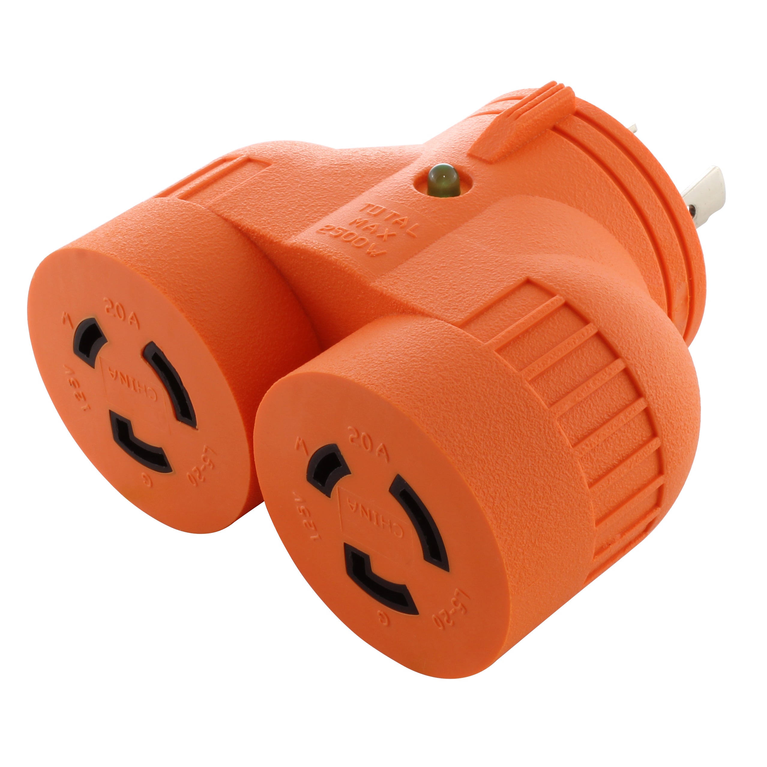 AC WORKS® V-DUO Adapter L5-20P to (2) L5-20R – AC Connectors