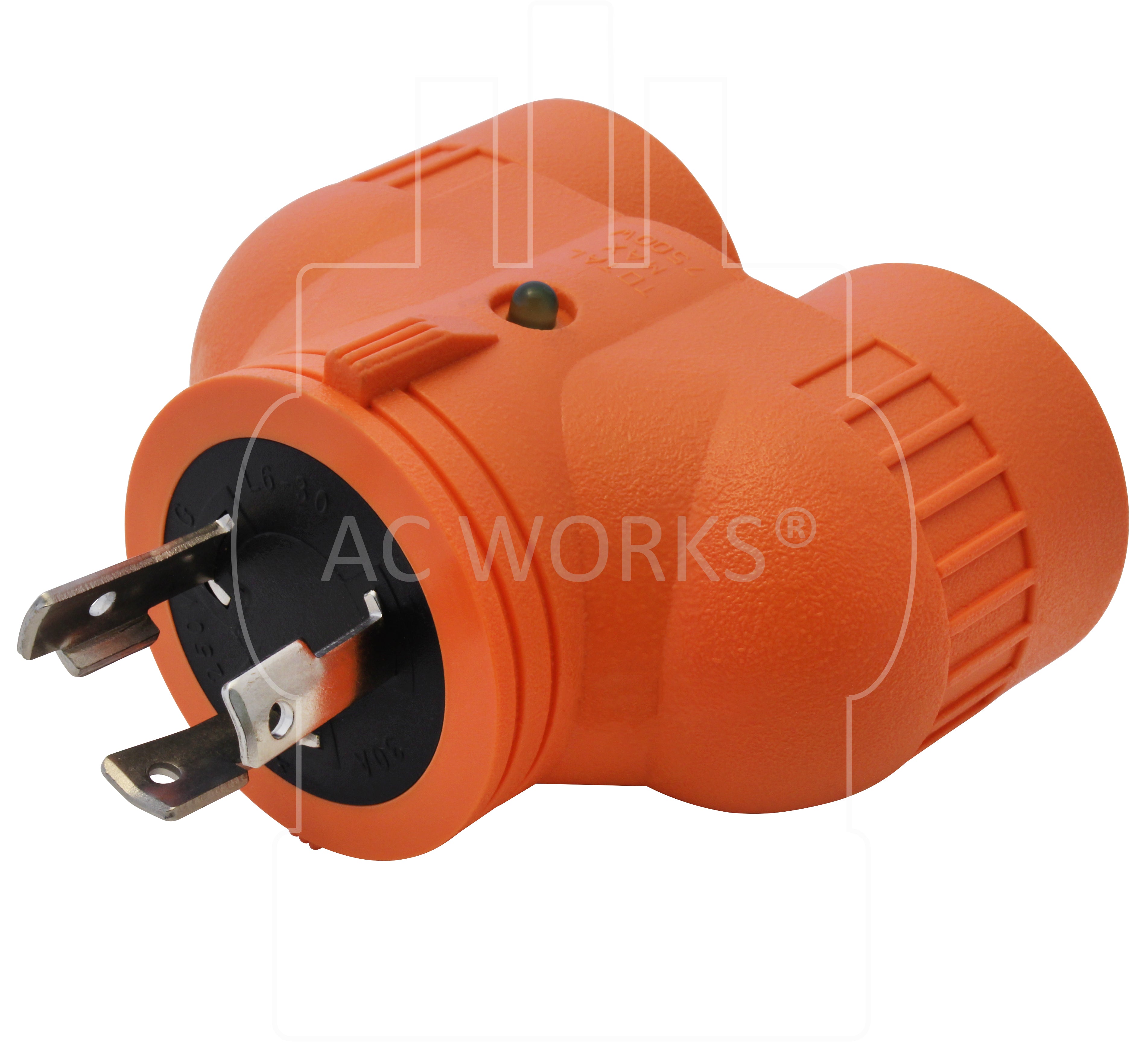 Compact Outlet Splitter Adapter with Power Indicator Light