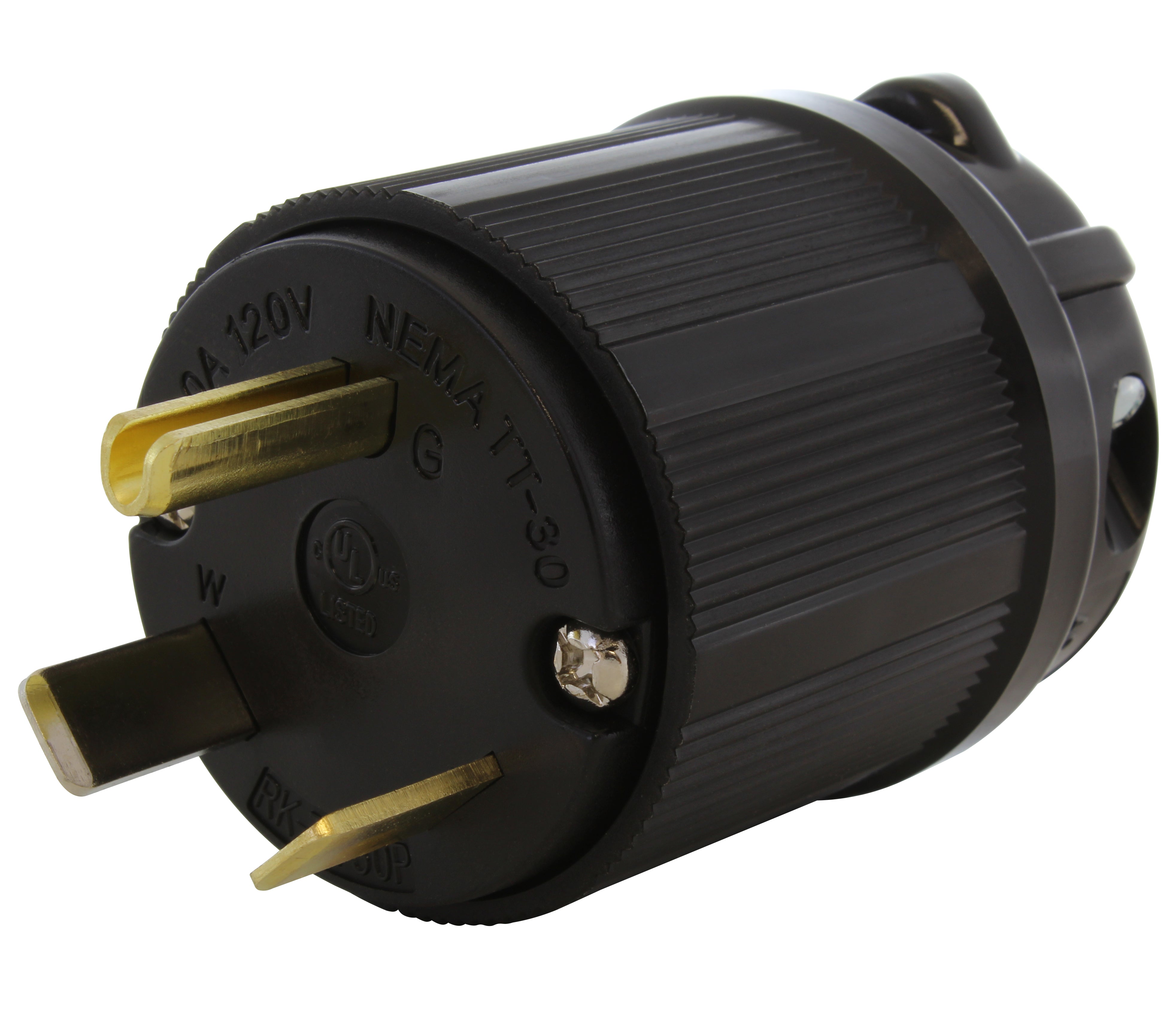 125V 30A RV Male Plug Replacement – Electrical Cord End Connector For Camper Trailer
