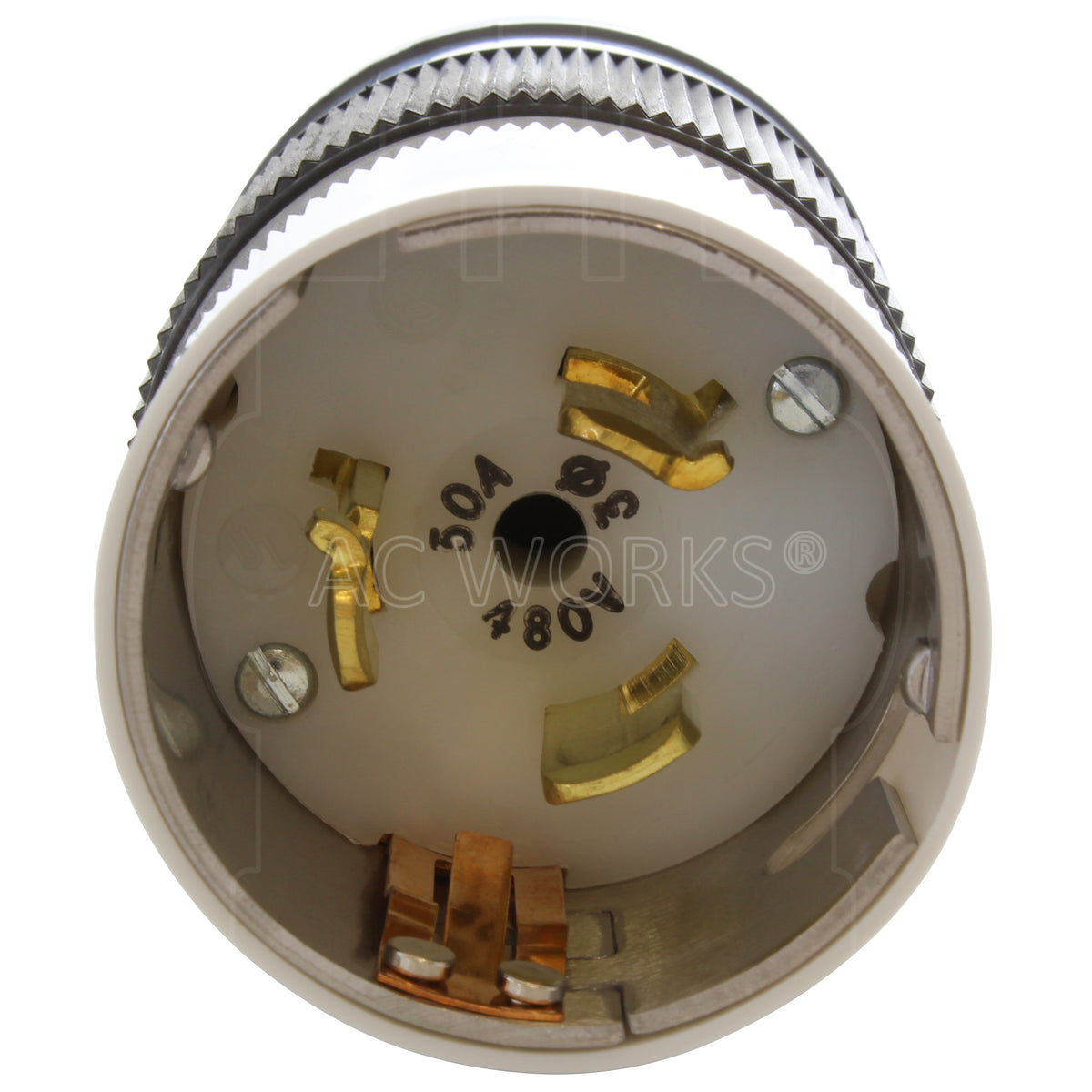 AC WORKS® [CS8165] California Standard CS8165 50A 3-Phase 480V 4-Wire  Locking Male Plug