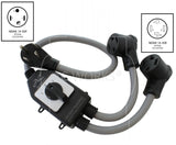 AC WORKS® Safety Switch Y-Cable For 4-Prong Dryer Plug