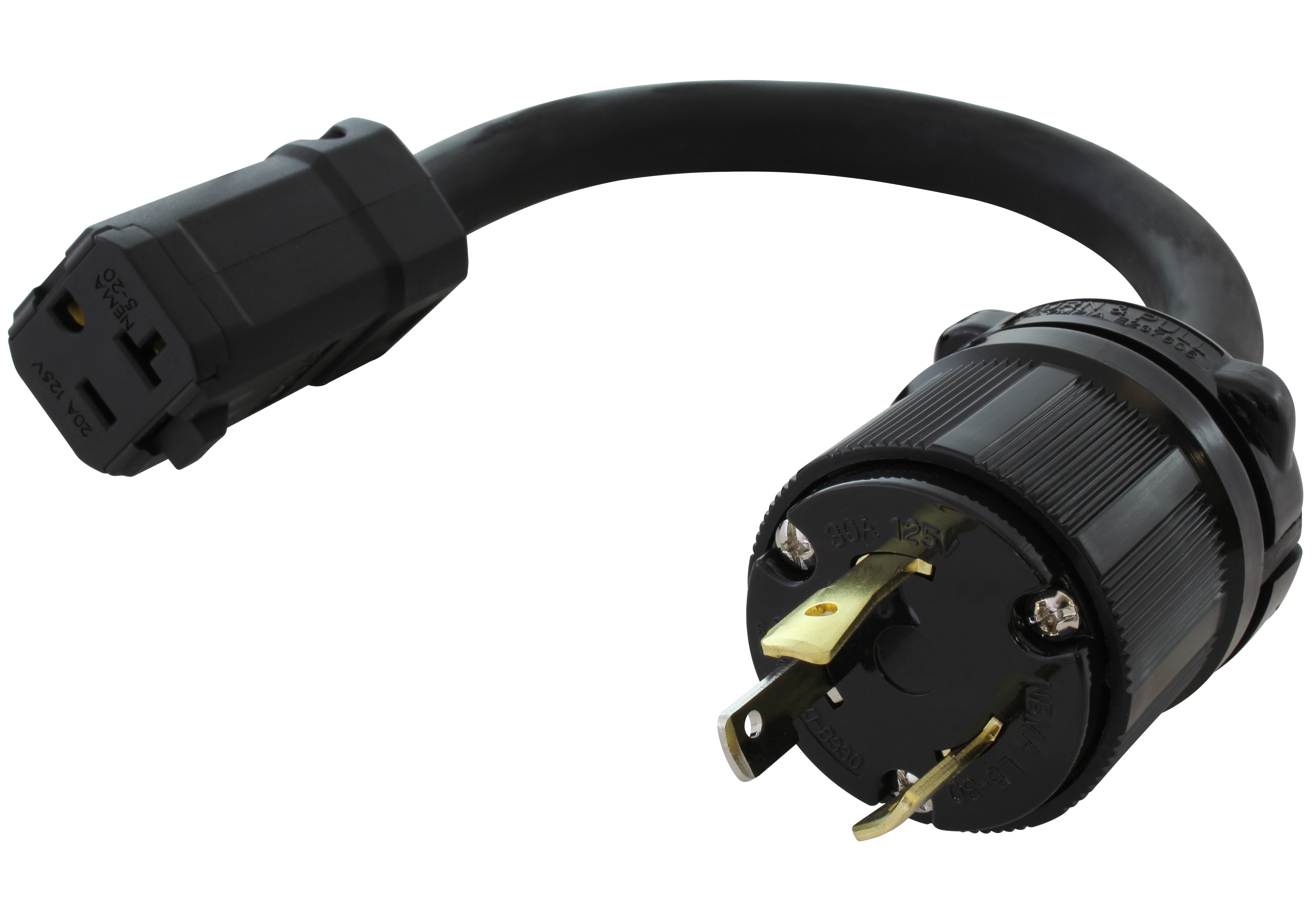 Spina Maschio NEMA L5-30P: 125V 30A, Blocco A Torsione, Per Spina Maschio NEMA L5-30P: 125V 30A, Blocco A Torsione, Per