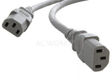 AC WORKS® [MD13AYC13-120] 10ft 13A 16/3 Medical Grade Y-Cable with Two C13 Connectors