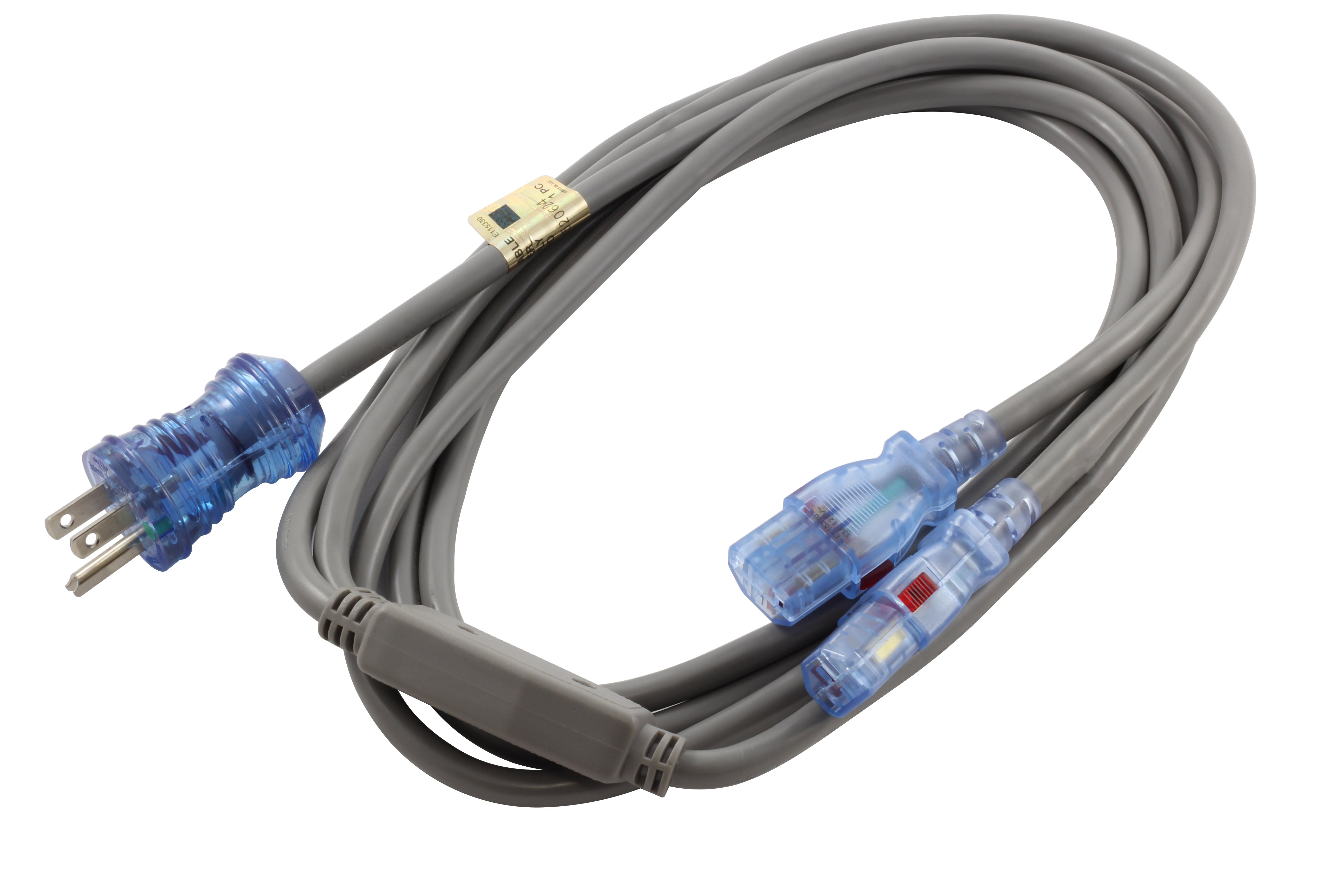 Duo Locking IEC C13 Medical Grade Y Power Cord – AC Connectors