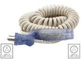 AC Works, IT power cord, hospital grade coiled cord