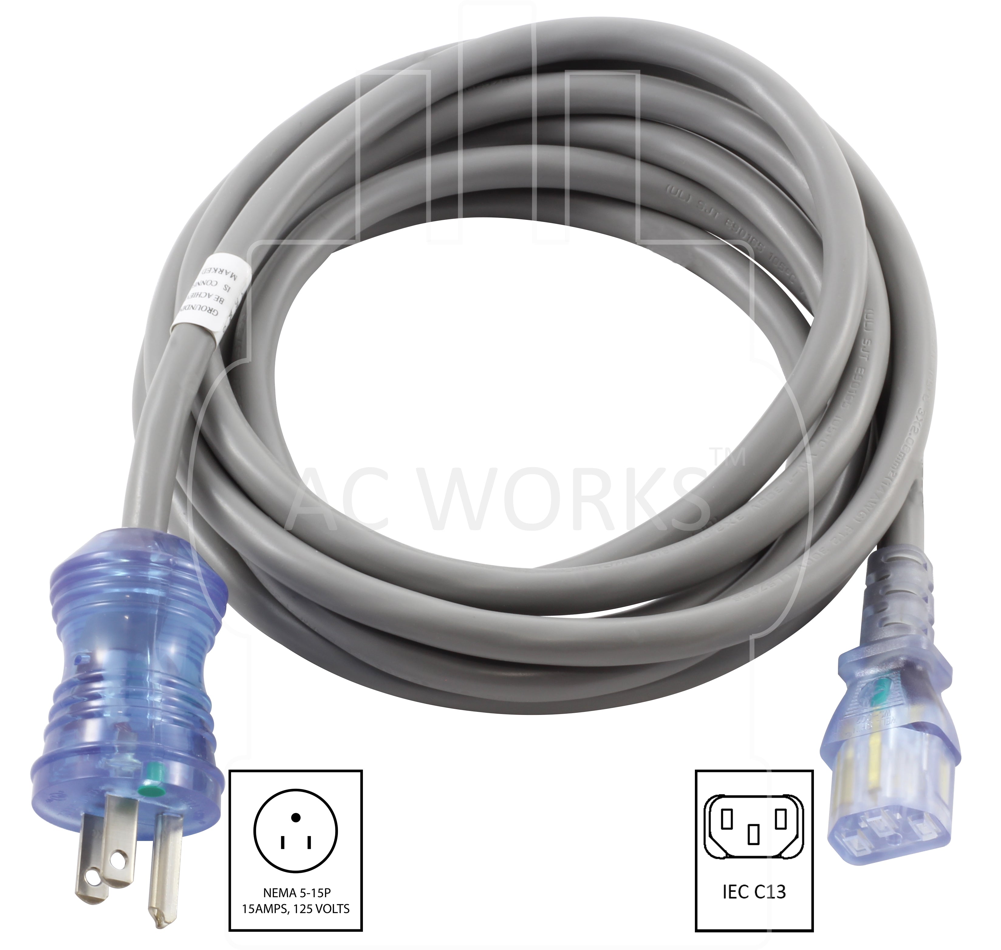AC WORKS® household plug to IEC C13