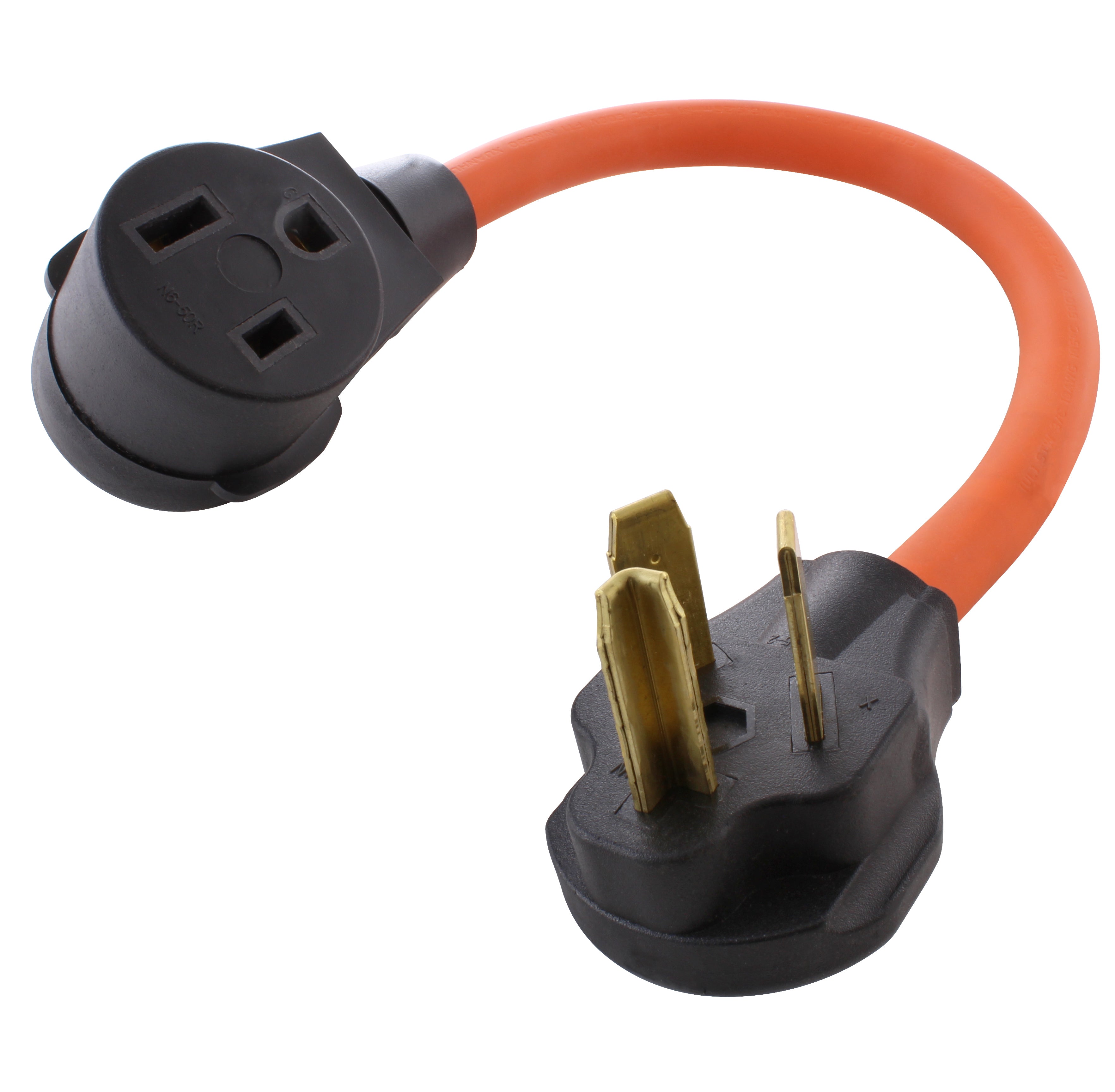 1.5FT NEMA 10-30 3-Prong Dryer Plug to to 6-50 Welder Adapter – AC