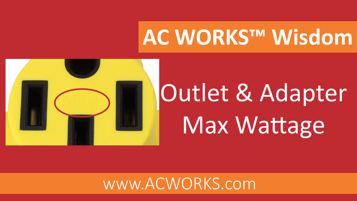 AC WORKS® Wisdom Outlet & Adapter Max Wattage AC Connectors