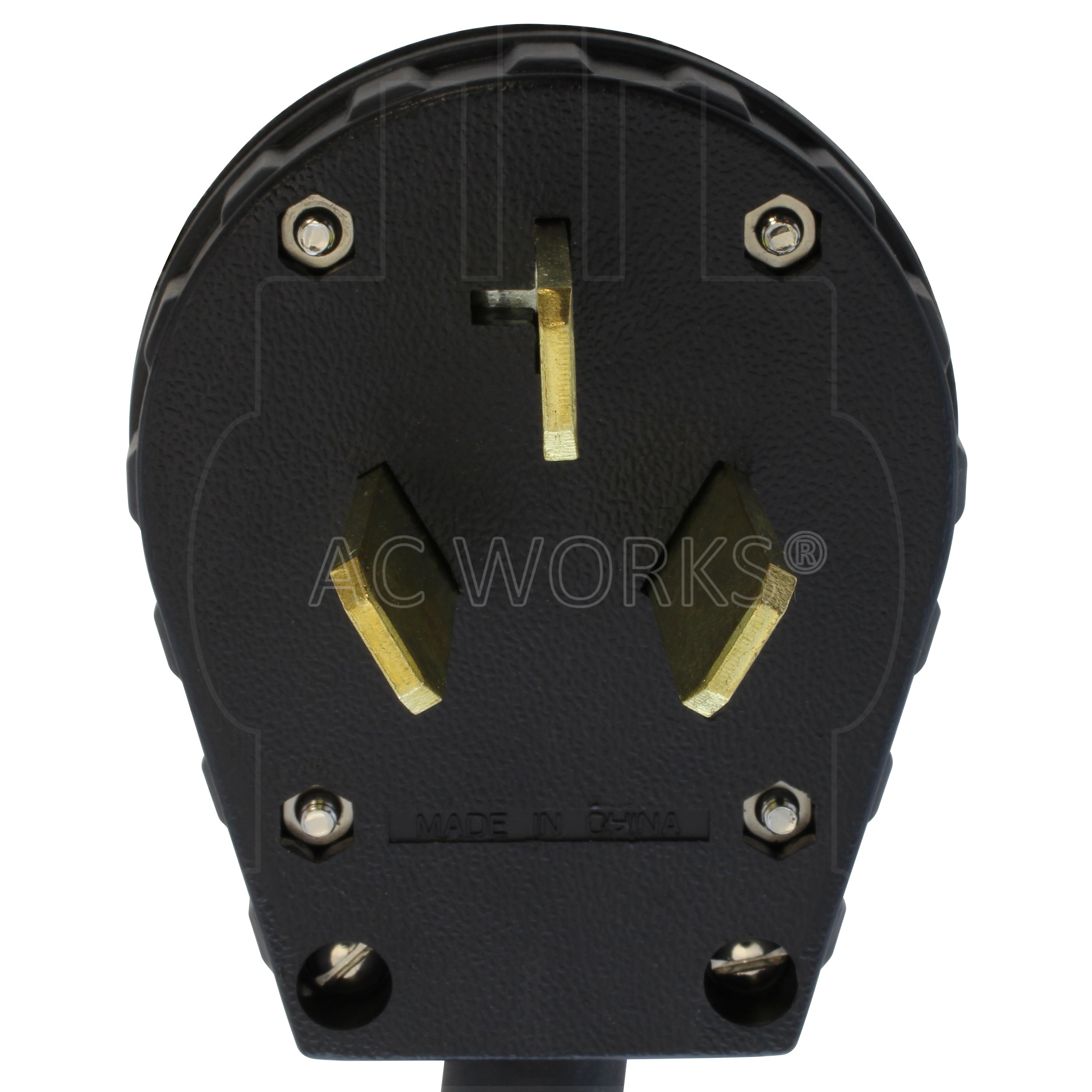 AC WORKS® [1050YCB520] 50A 125/250V NEMA 10-50 3-Prong Range/Welder/Dryer Plug to Two NEMA 5-20 Household Connections With 20A Breakers