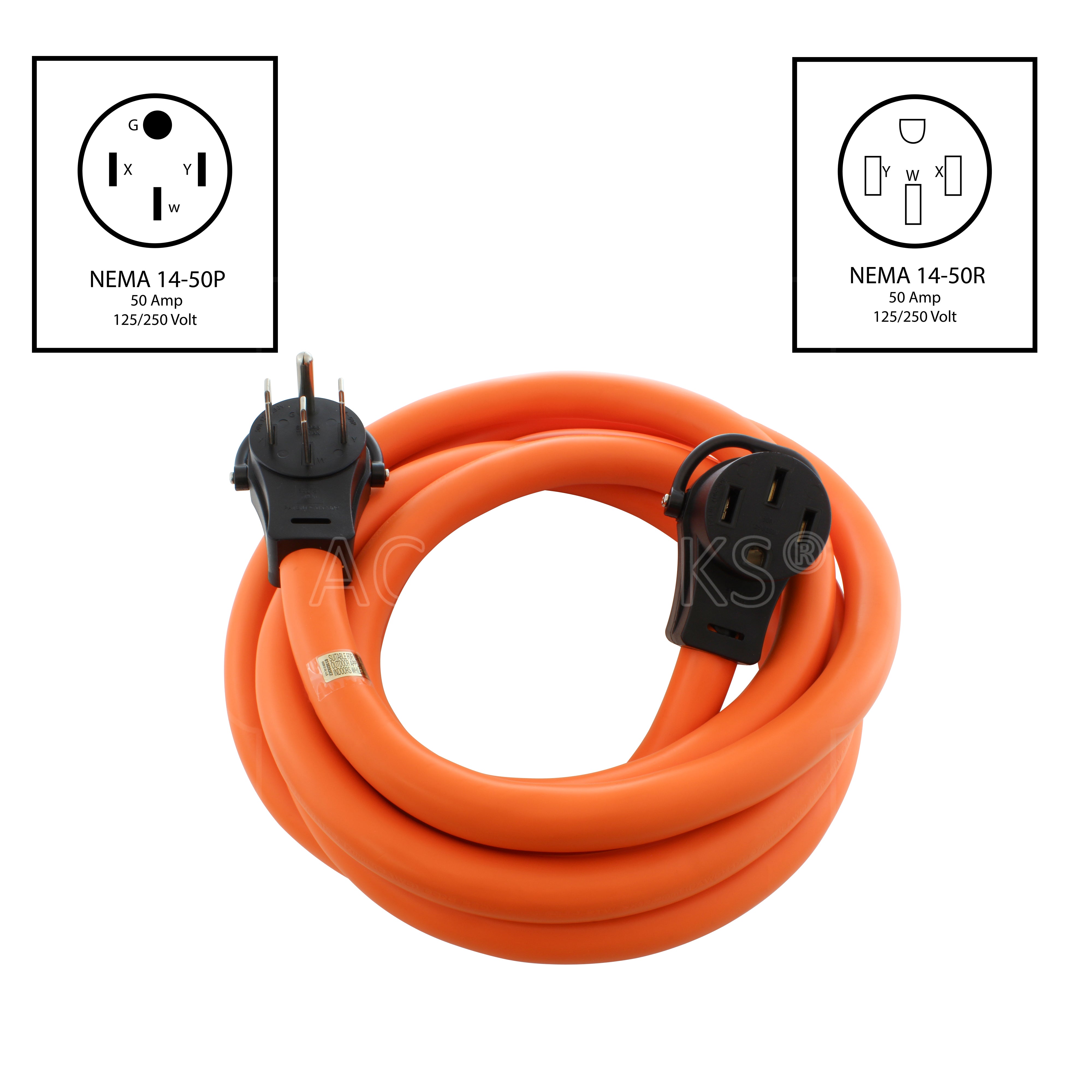 50A NEMA 14-50 RV/ EV/ Generator Outdoor Anti-Cold Weather