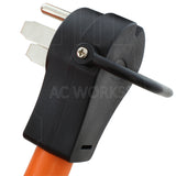 AC WORKS® [1450PR] RV/ EV/ Generator 50A 125/250V NEMA 14-50 Power Cord With Handles