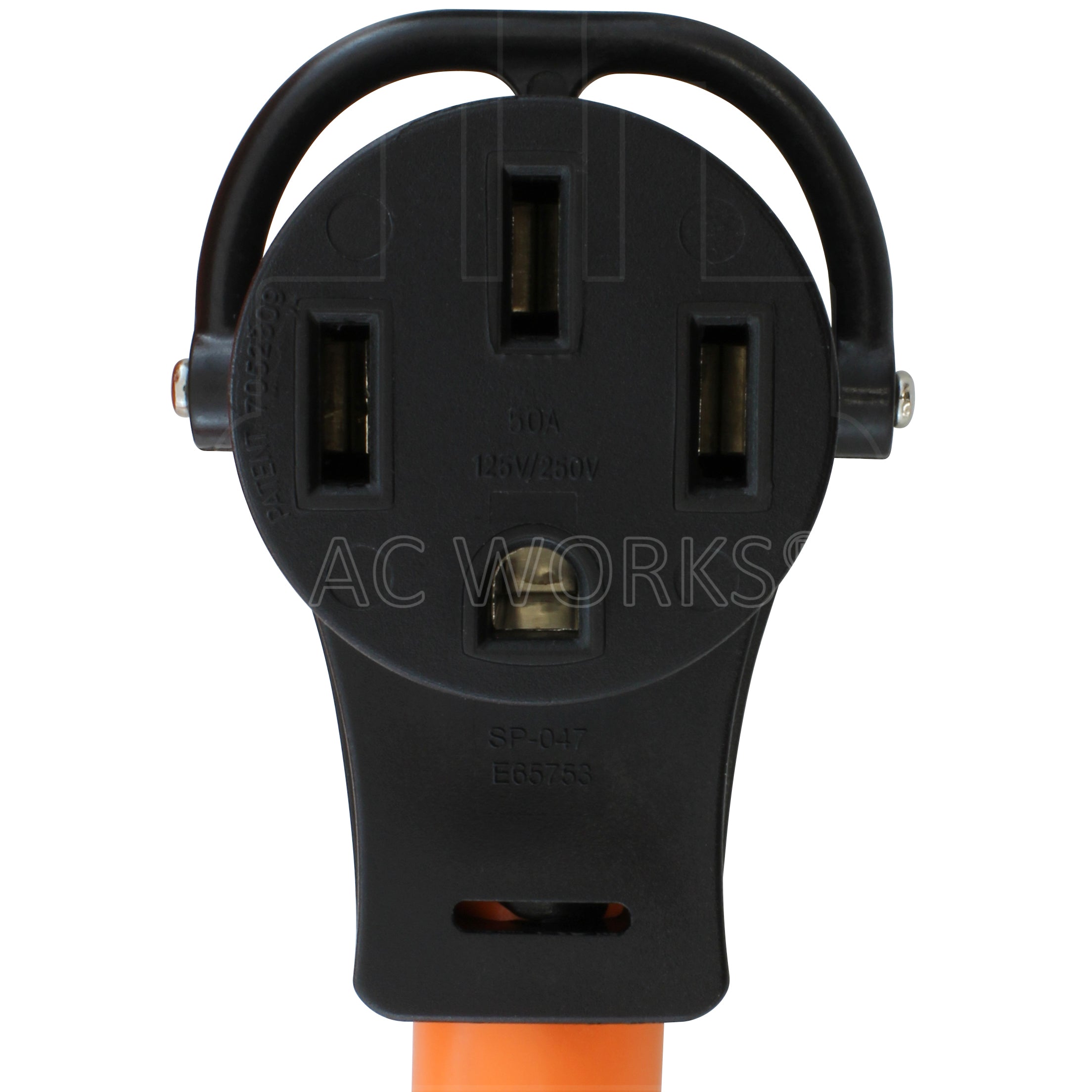 AC WORKS® [1450PR] RV/ EV/ Generator 50A 125/250V NEMA 14-50 Power Cord With Handles