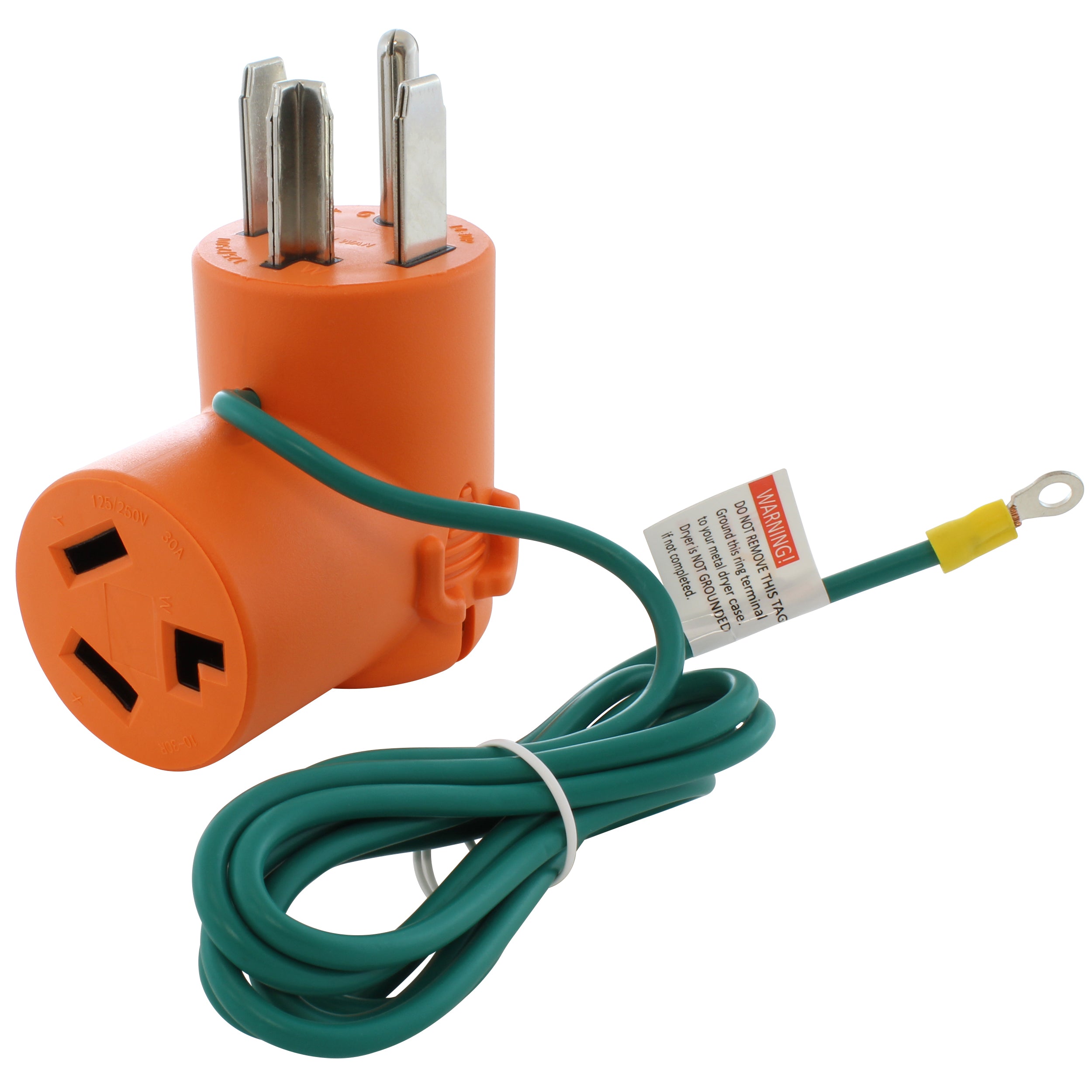 AC WORKS® [AD14301030] 4-Prong NEW Dryer Plug to 3-Prong OLD Dryer Socket Adapter