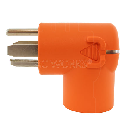 AC WORKS® [AD1430L1430] 4-Prong Dryer Plug to 4-Prong Locking 30 Amp 125/250 L14-30R Adapter