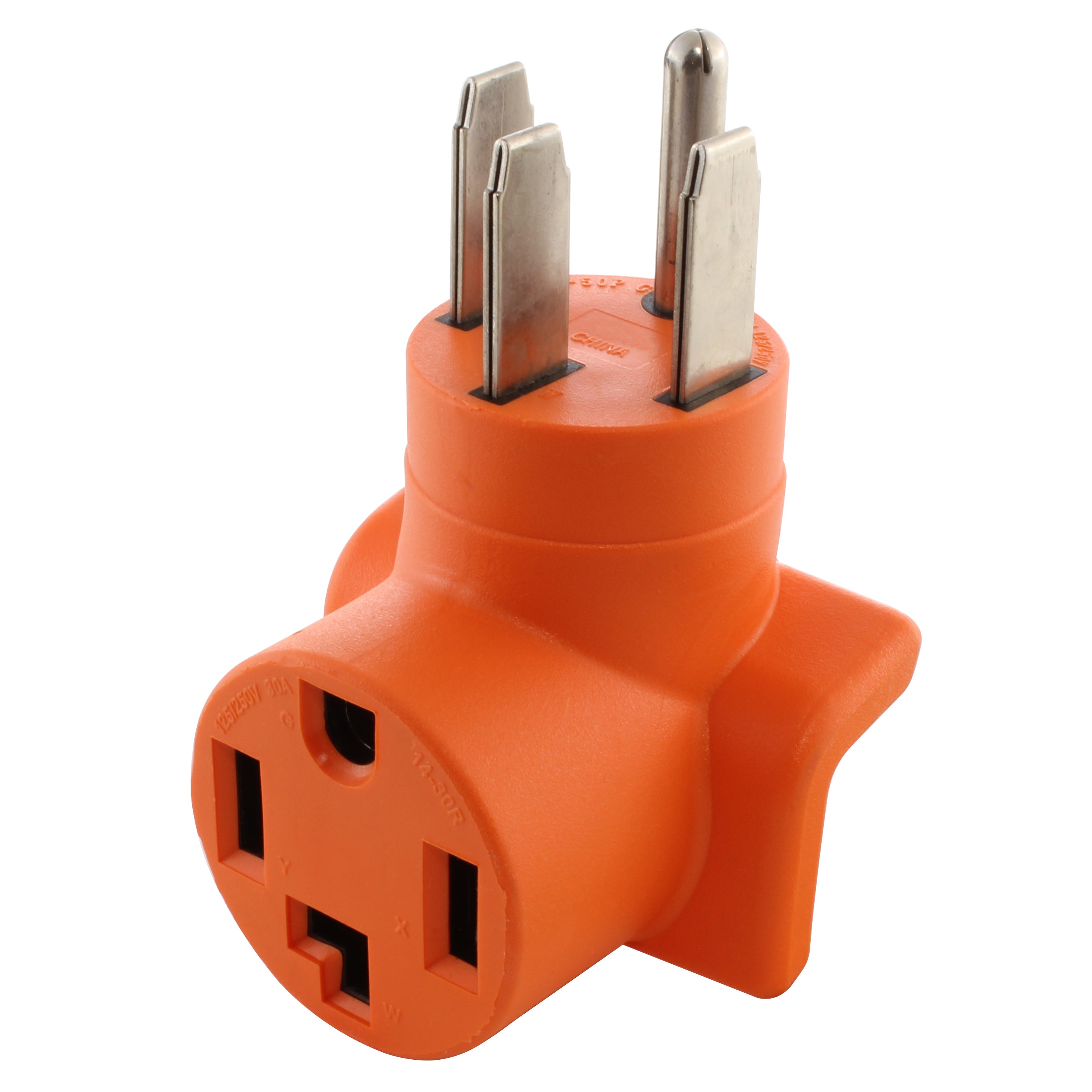 AC WORKS® [AD14501430] 14-50P 50 Amp 4-Prong Plug to 14-30R 4-Prong Dryer Outlet