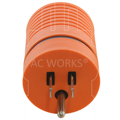 AC WORKS® [AD515L530] RV/Marine Adapter Household 15A Plug to Locking L5-30R 30A 125V Connector with cCSAus approval