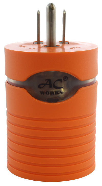 AC WORKS® [AD515L530] RV/Marine Adapter Household 15A Plug to Locking L5-30R 30A 125V Connector with cCSAus approval