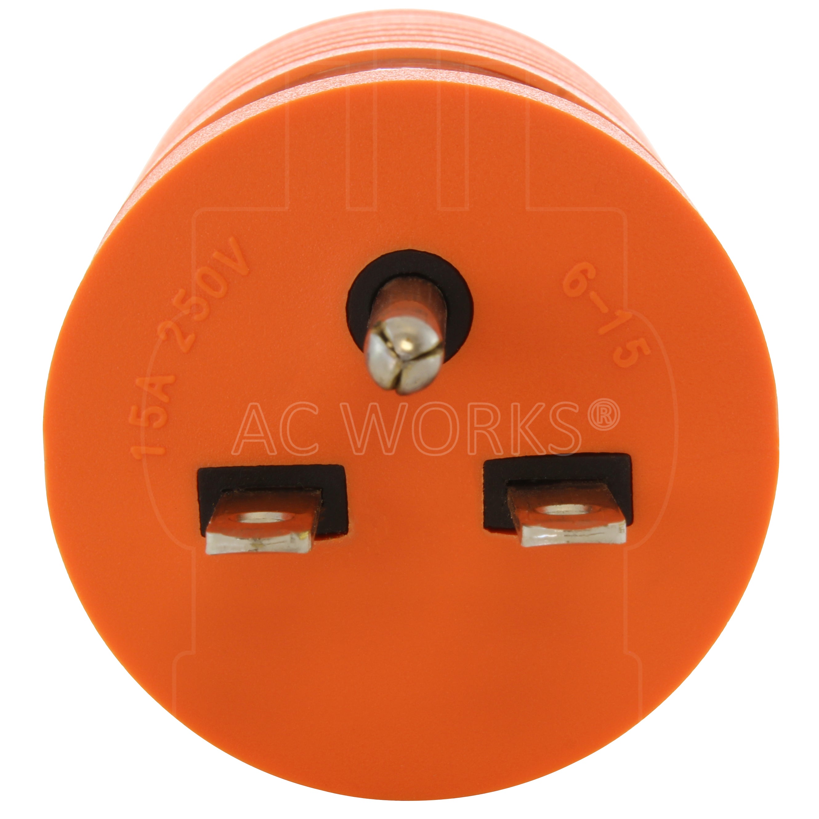 AC WORKS® [AD615L615] Adapter NEMA 6-15P 15A 250V Male Plug to Locking Female L6-15R 15A Connector