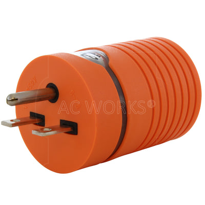 AC WORKS® [AD615L615] Adapter NEMA 6-15P 15A 250V Male Plug to Locking Female L6-15R 15A Connector