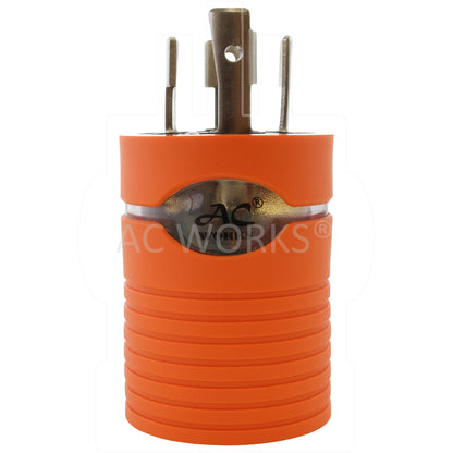 AC WORKS® [ADL1430520] L14-30P 30A 125/250V 4-Prong Plug - 5-15/20R Household 15/20A Connector