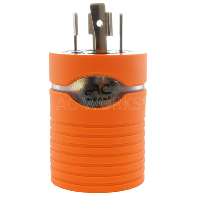 AC WORKS® [ADL1520L620] Adapter L15-20P 20A 3-Phase 250V 4-Prong Plug to L6-20R 20A 250V Connector