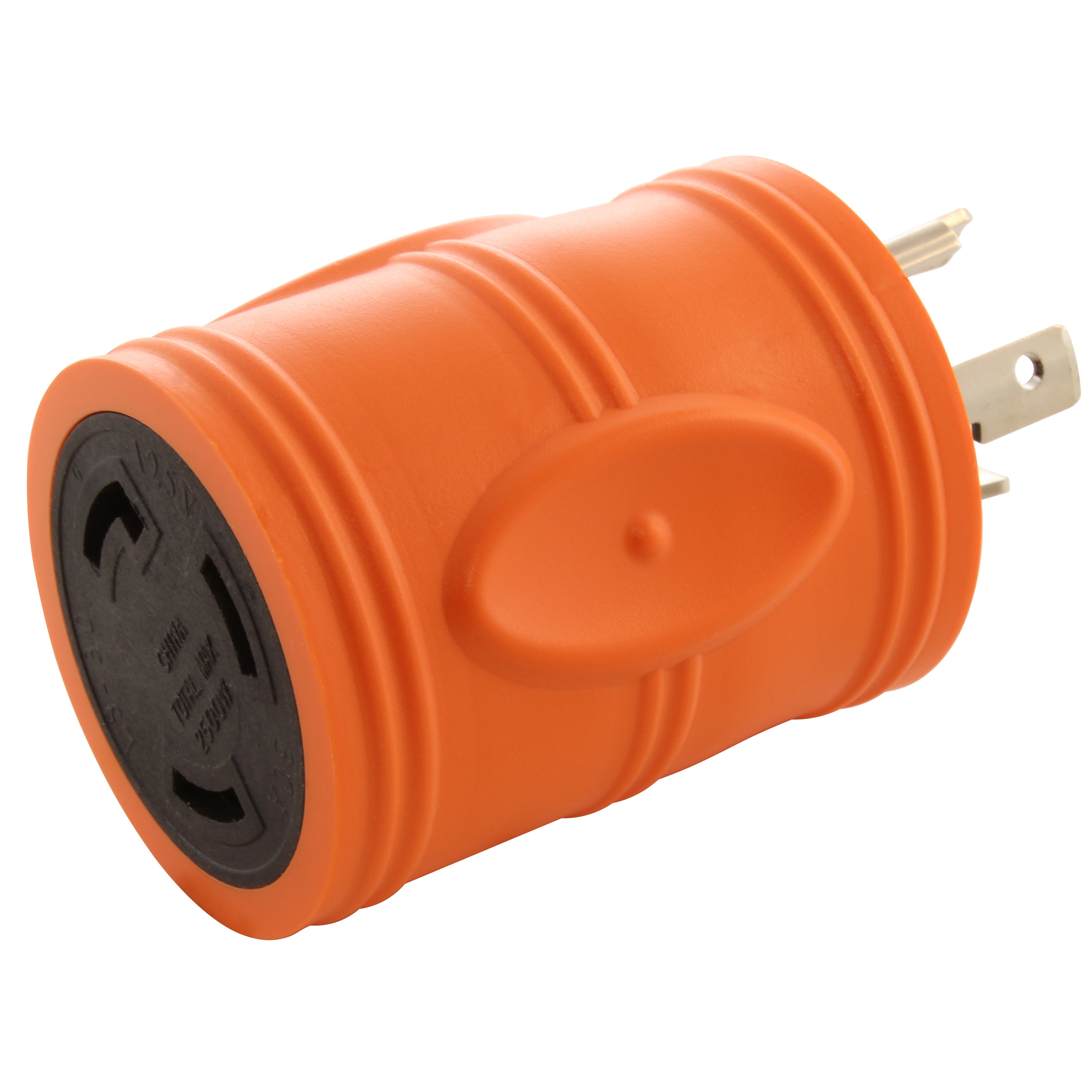 AC WORKS® [ADL520L530] Locking Adapter L5-20P 20A 125V Locking Plug to L5-30R 30A 3-Prong Connector