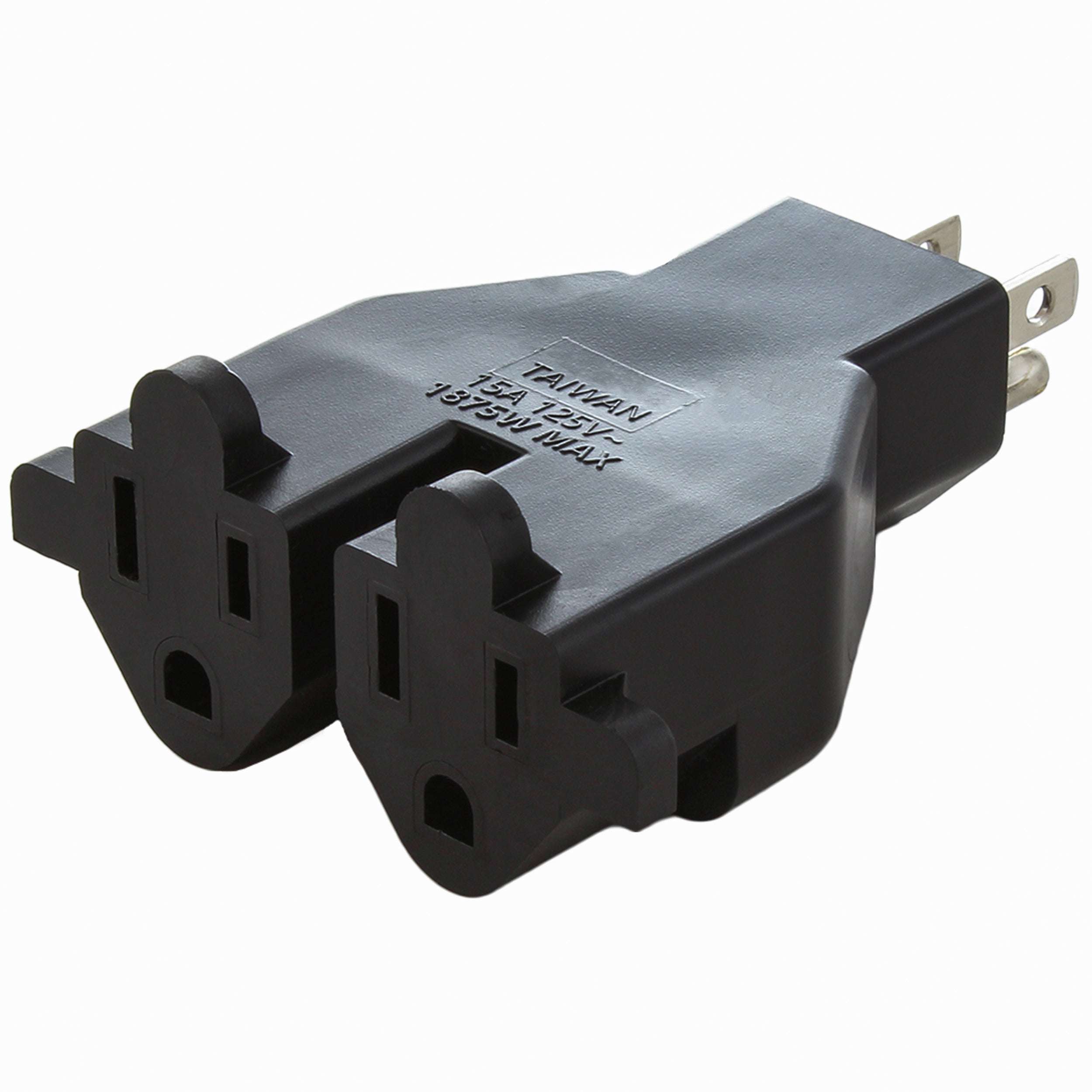 AC WORKS® [ADV104] 3-Prong Heavy-Duty V-DUO Household Outlet Adapter